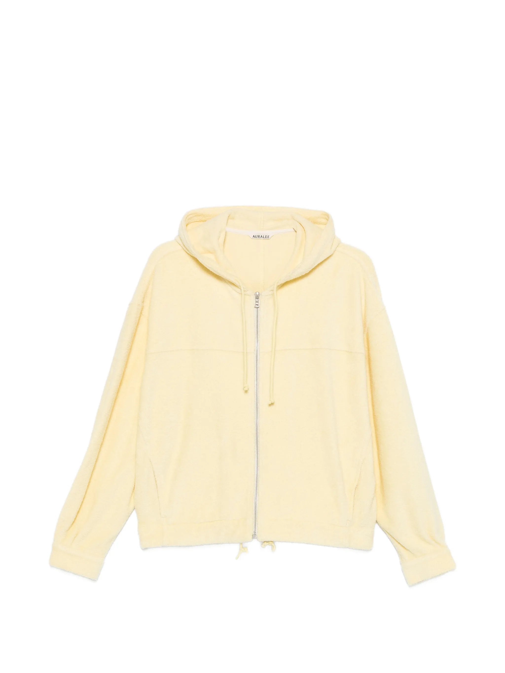 zip-up hooded cotton jacket