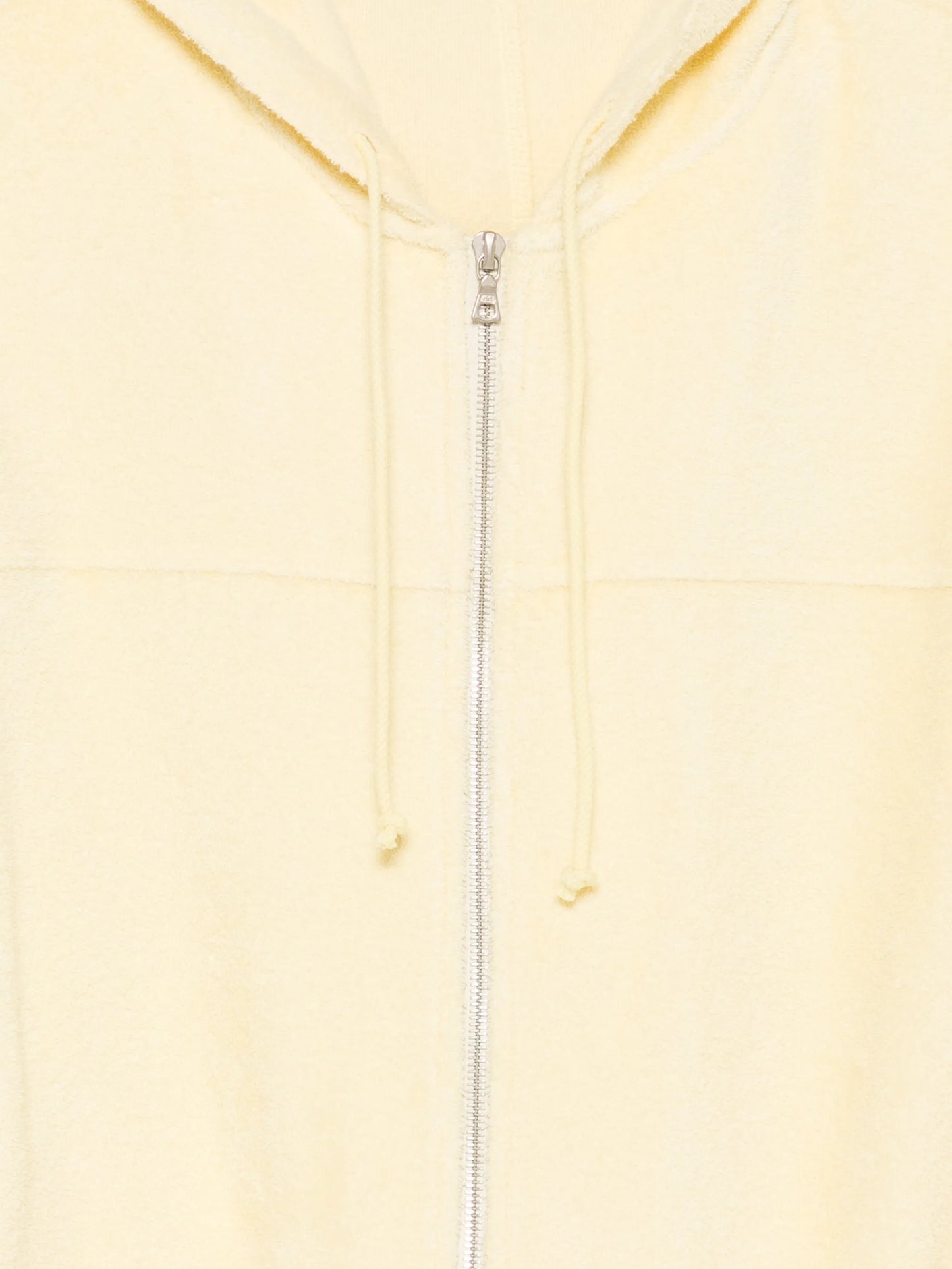 zip-up hooded cotton jacket