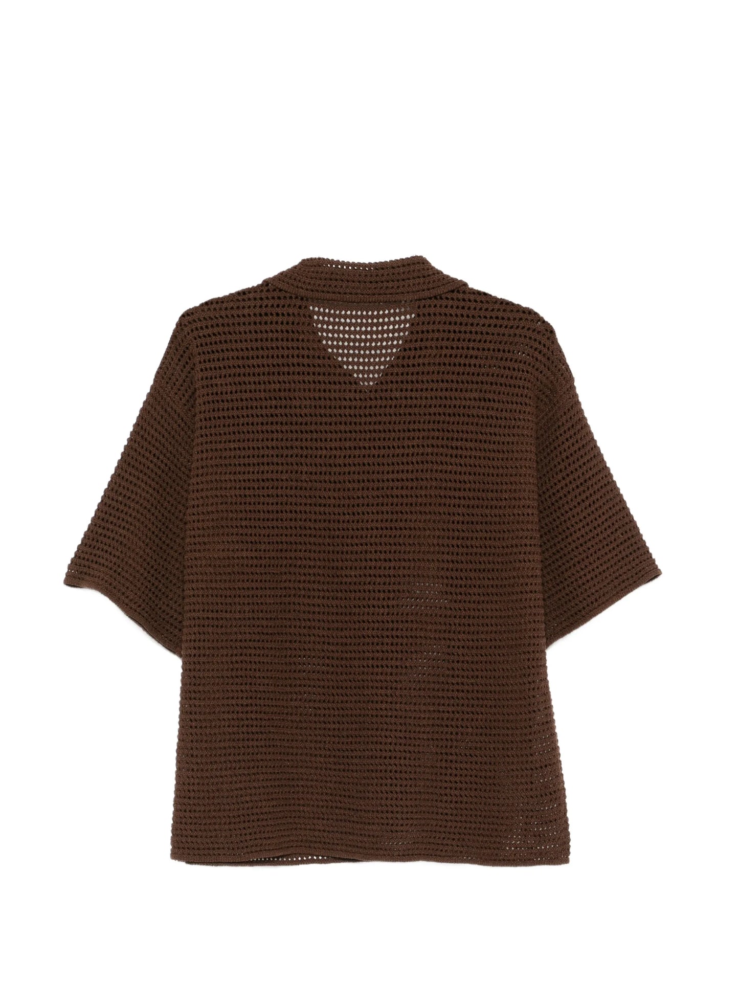 perforated-knit T-shirt