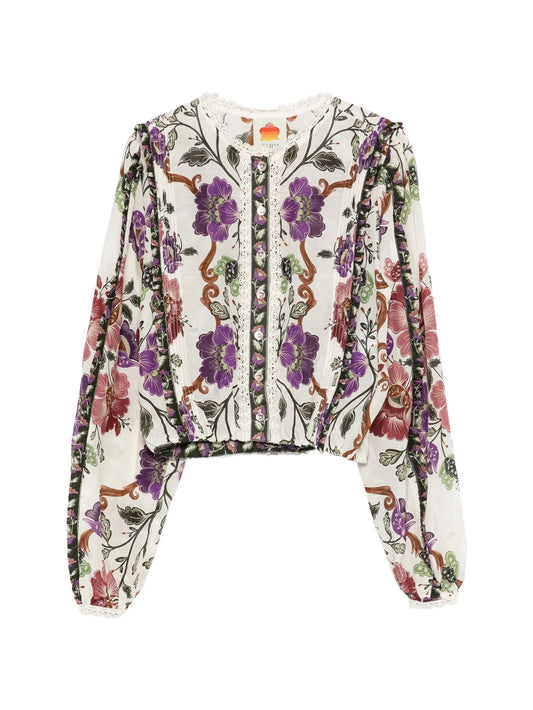 Cream Rococo Flower shirt
