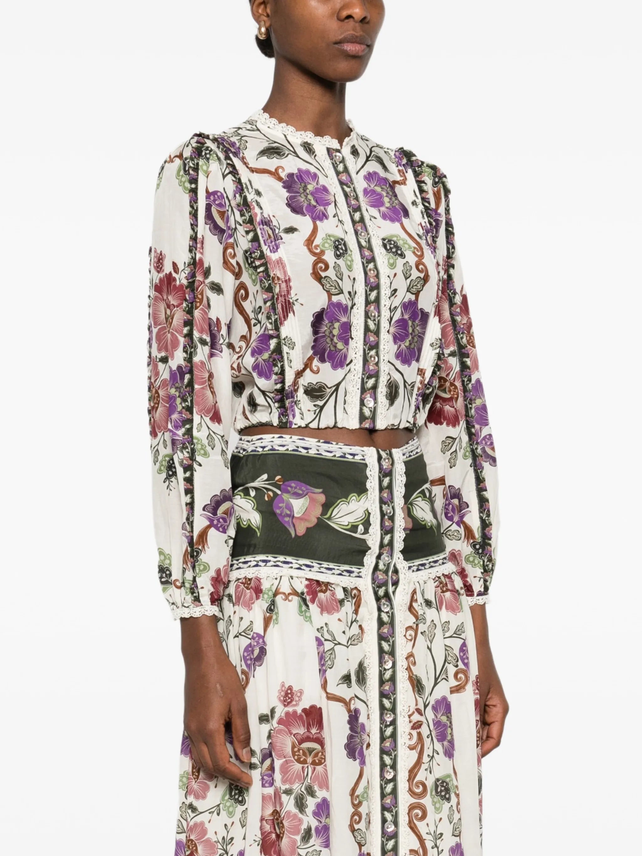 Cream Rococo Flower shirt