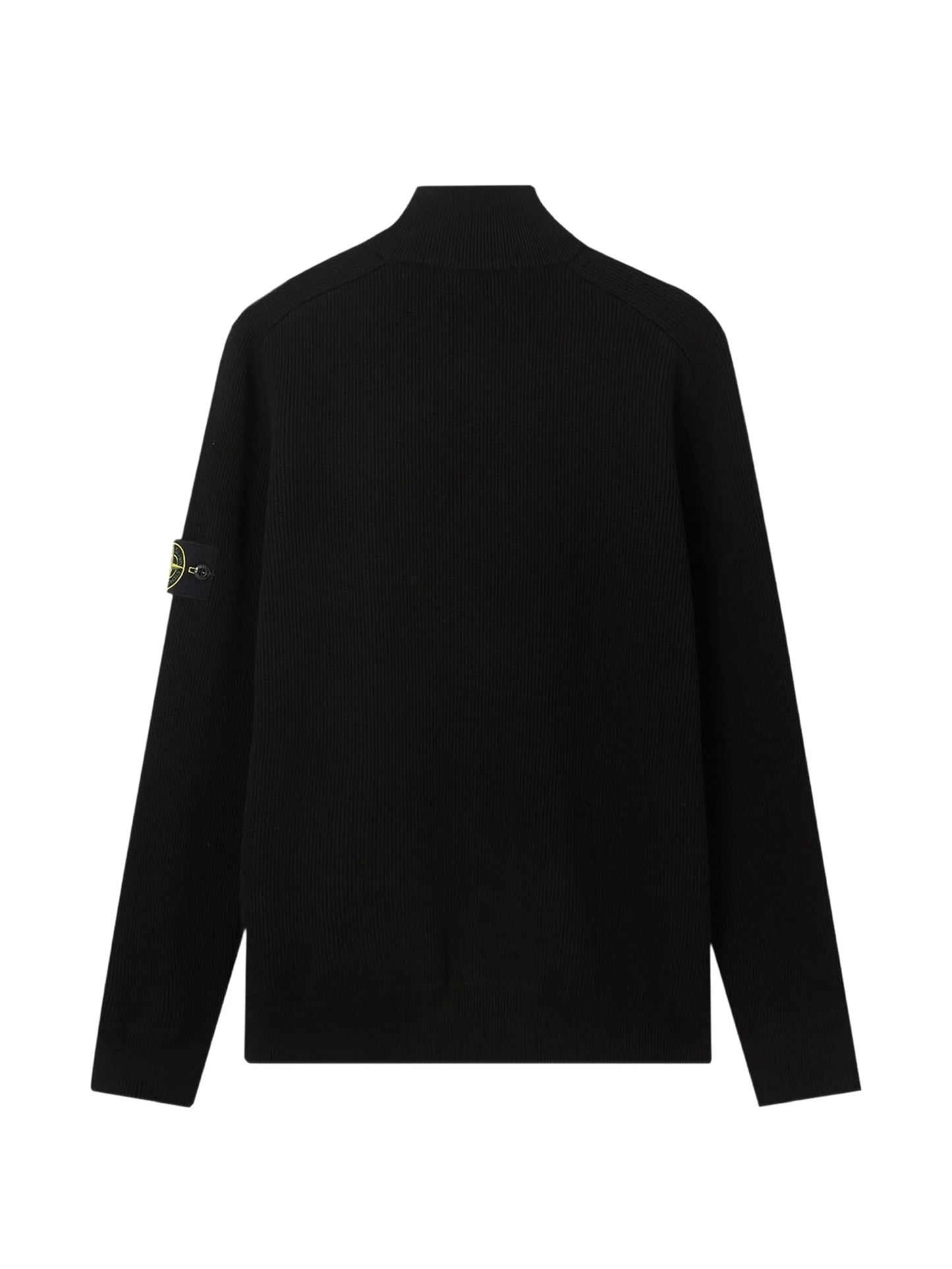 Compass-motif ribbed sweater