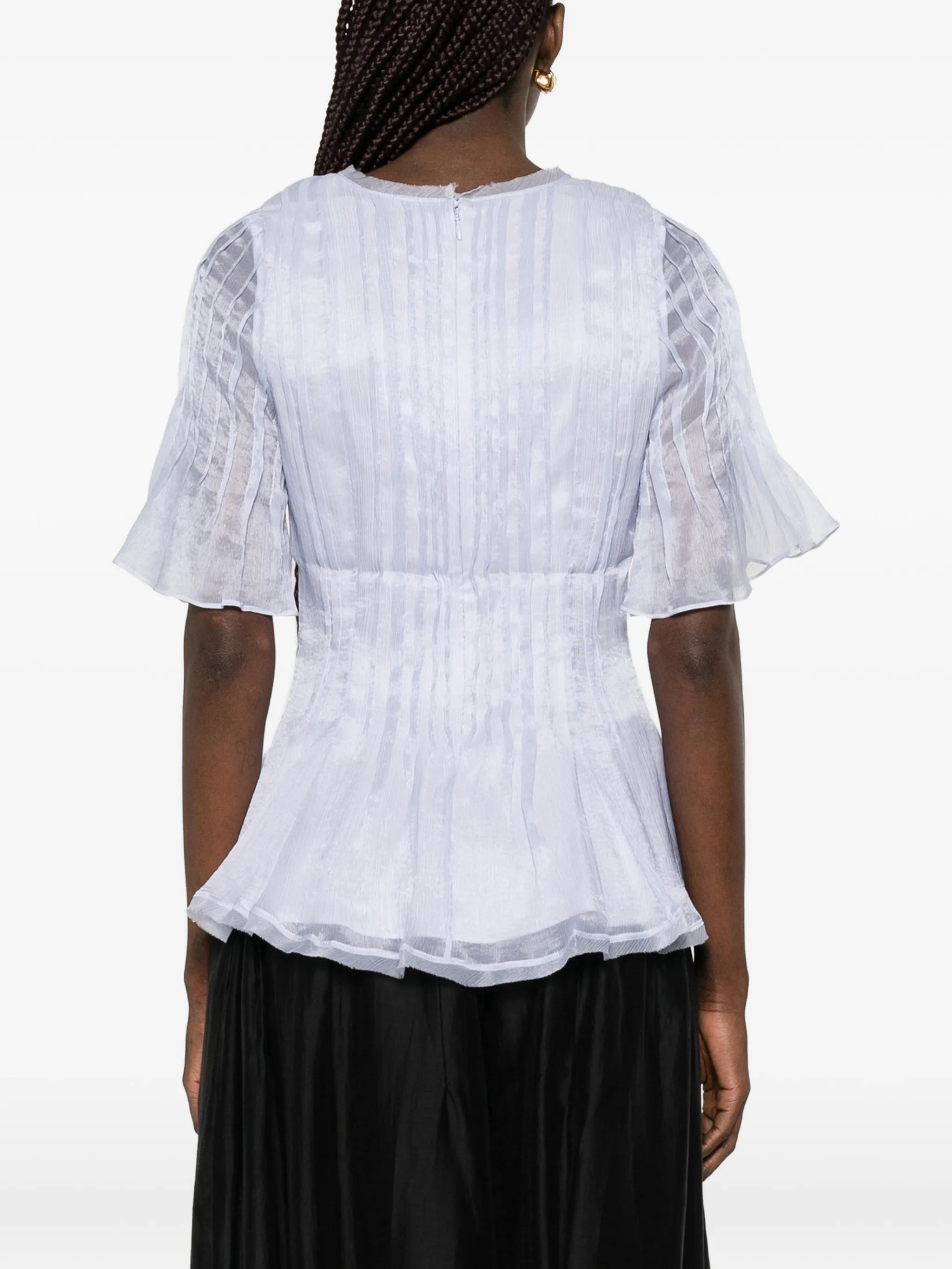 Angeli flounce short-sleeve top