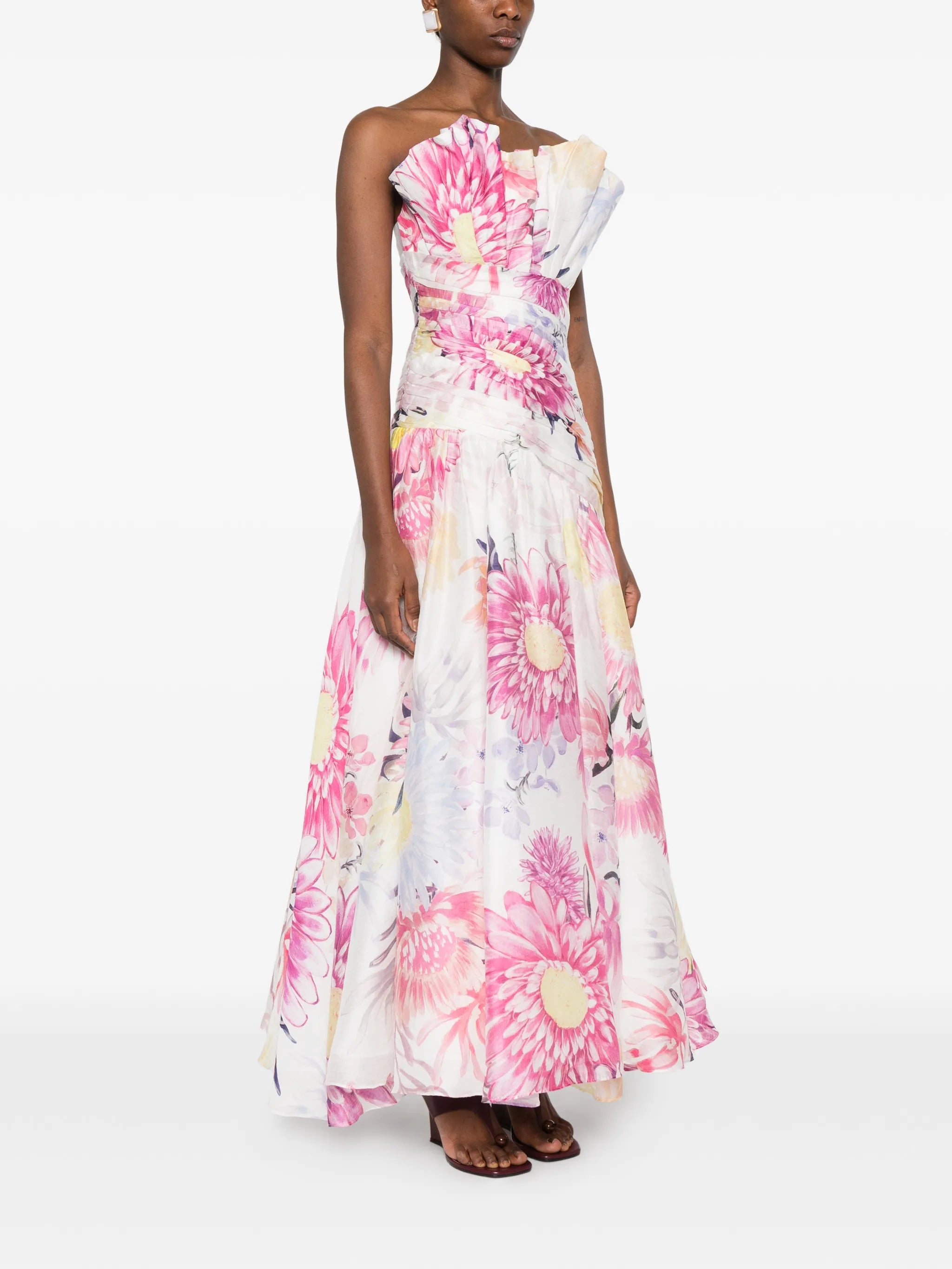 Reflector ruffled maxi dress
