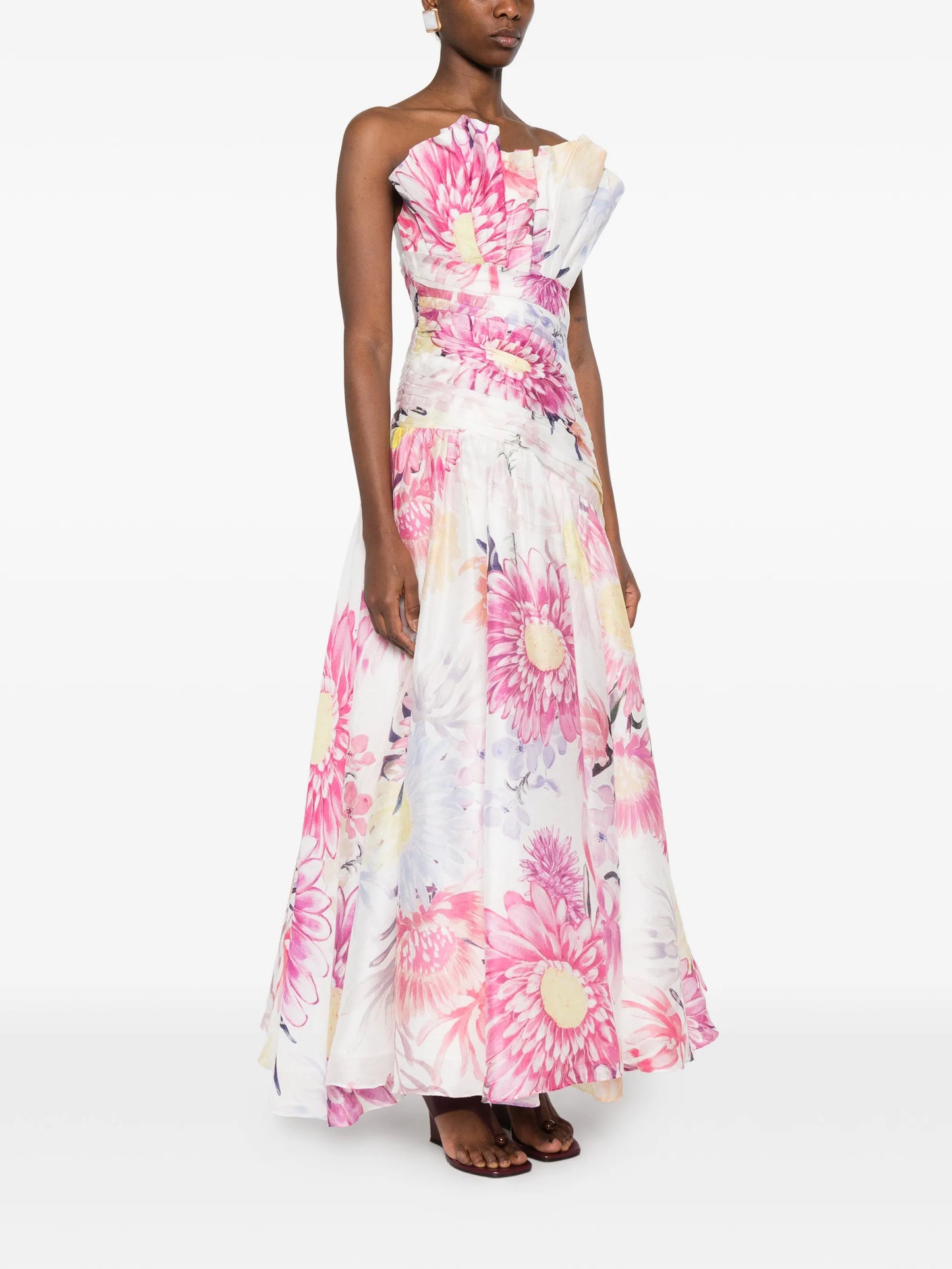 Reflector ruffled maxi dress