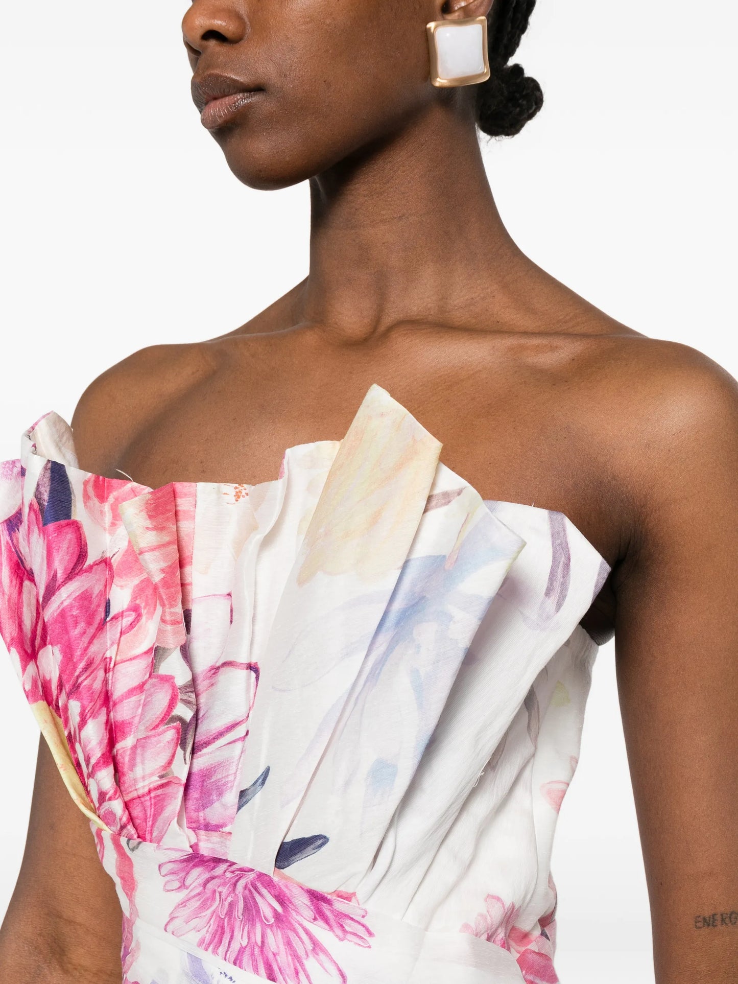 Reflector ruffled maxi dress