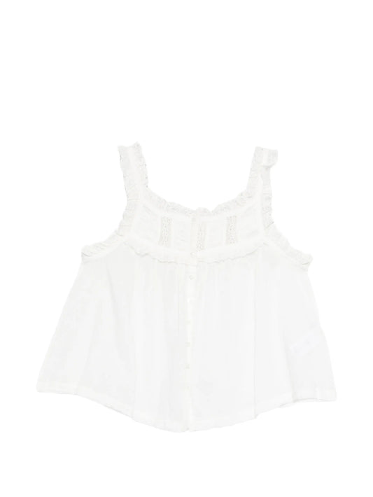 Fidella square-neck sleeveless top