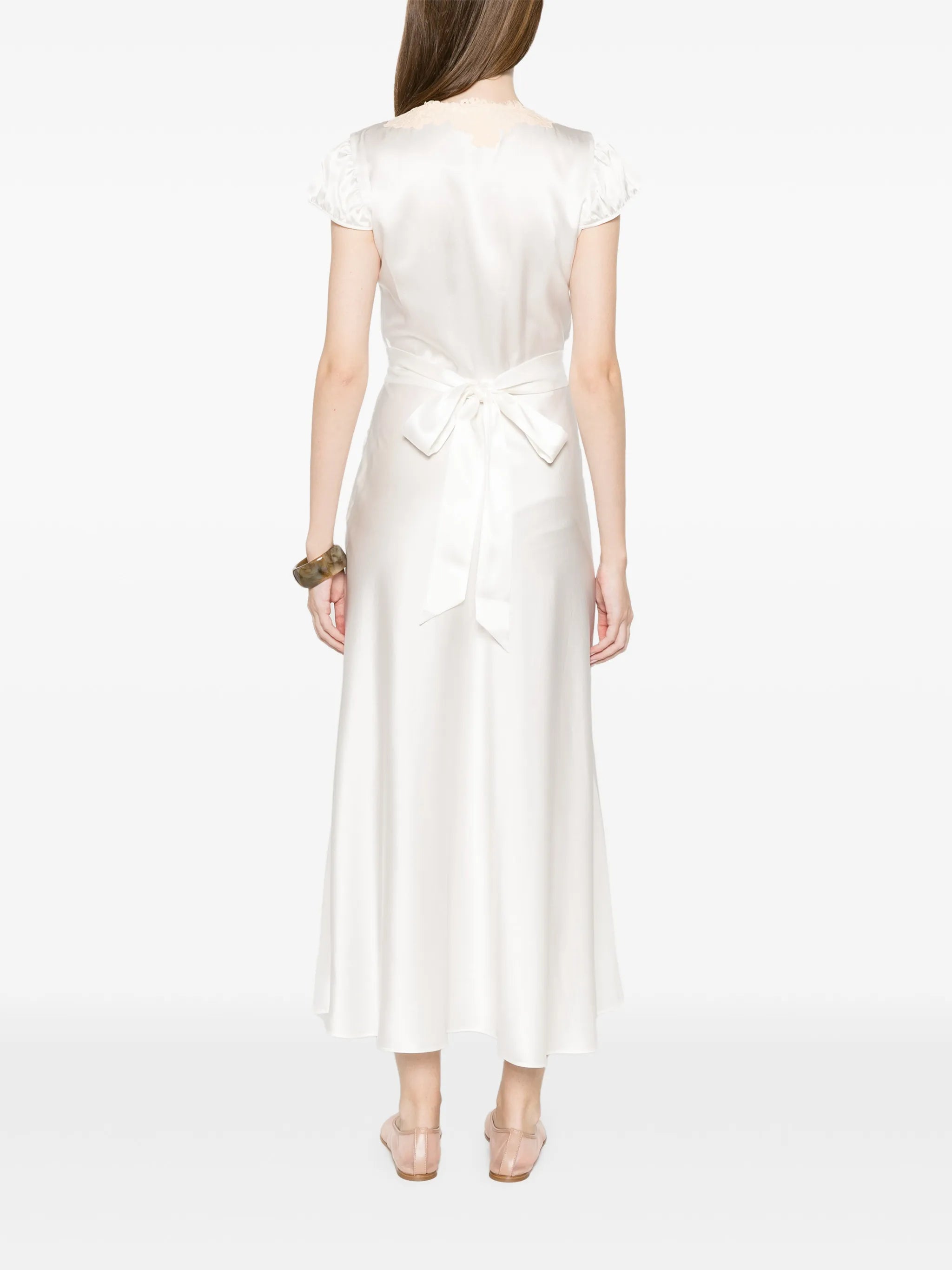 Coraline lace V-neck midi dress
