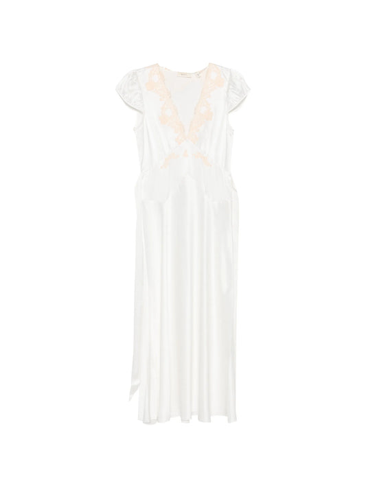 Coraline lace V-neck midi dress