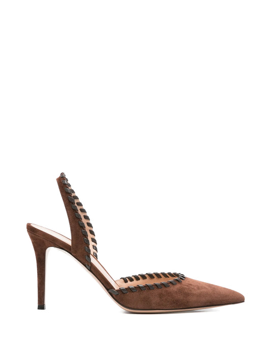 Zaira braided leather pumps