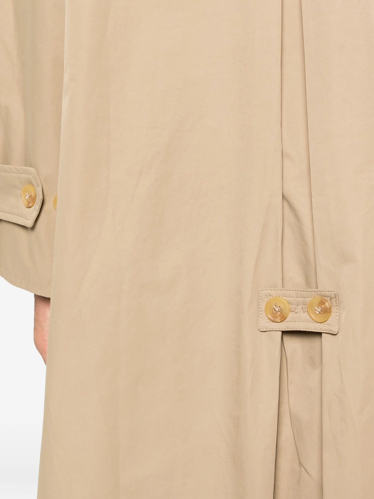 buttoned pocket overcoat