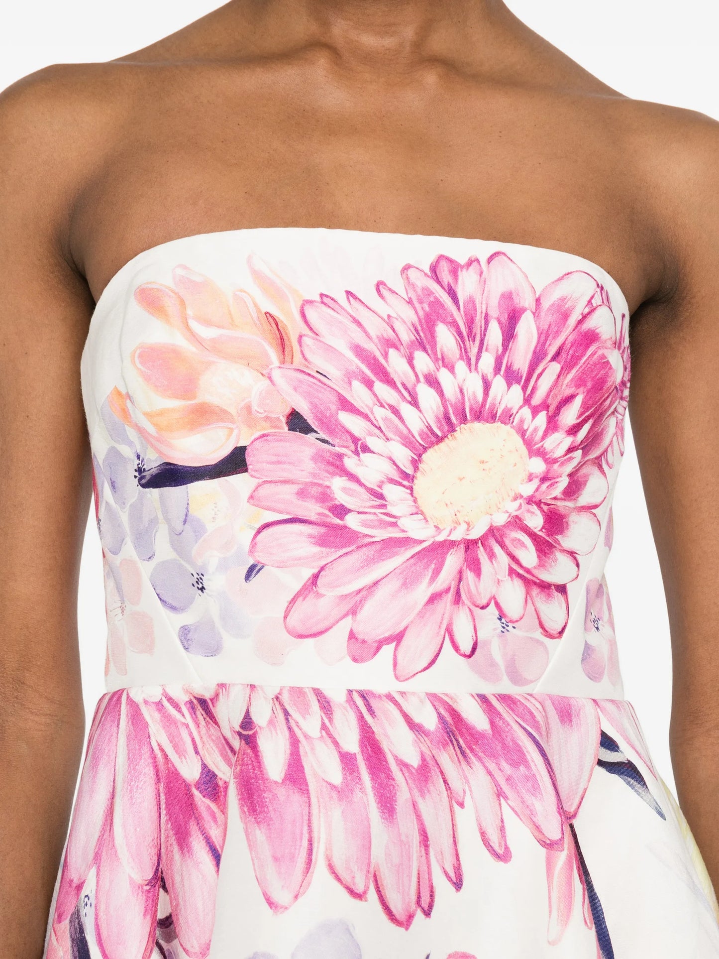 Lydia ruffled floral-print mini dress