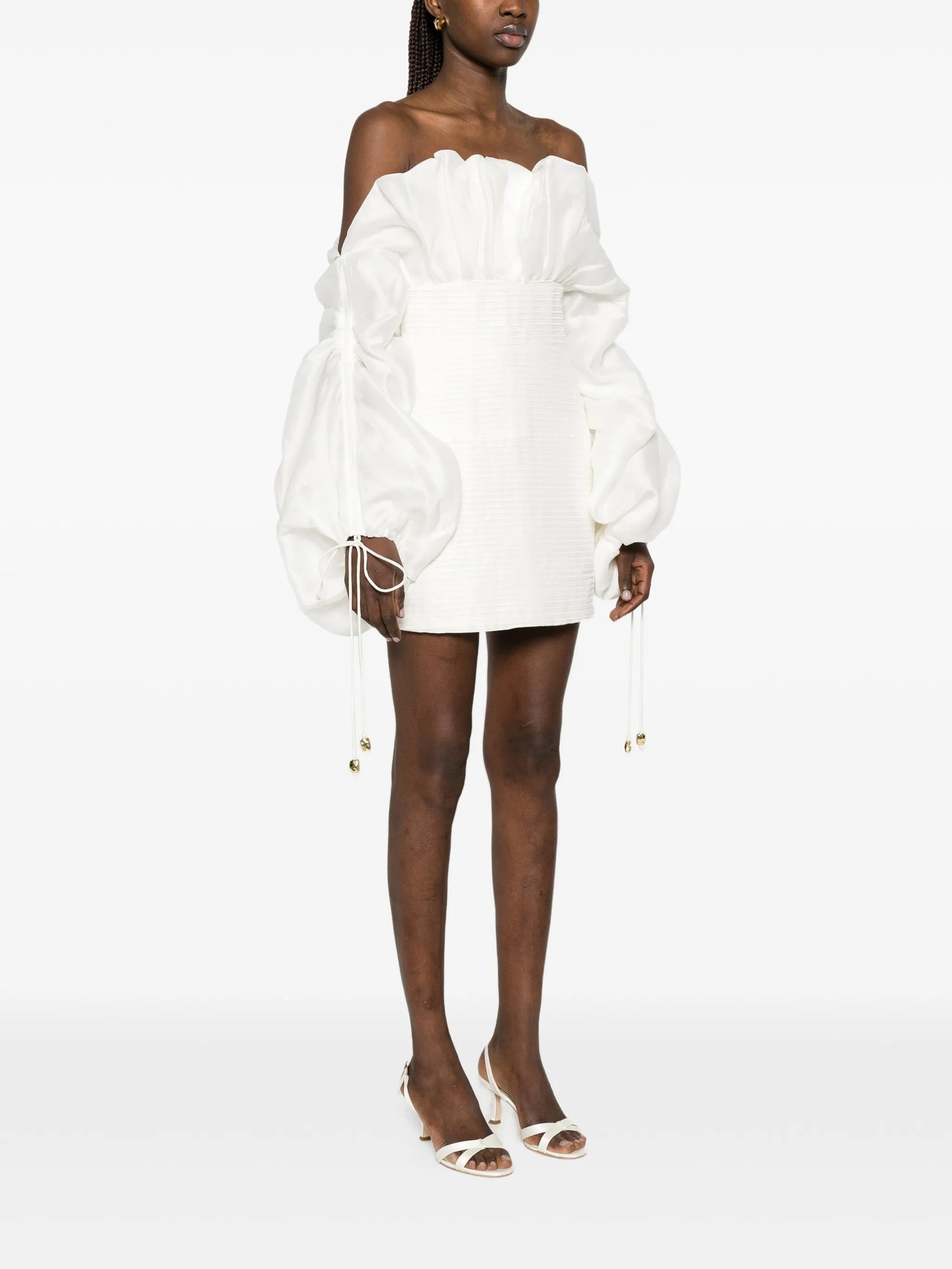 Maxima puffed sleeve mini dress