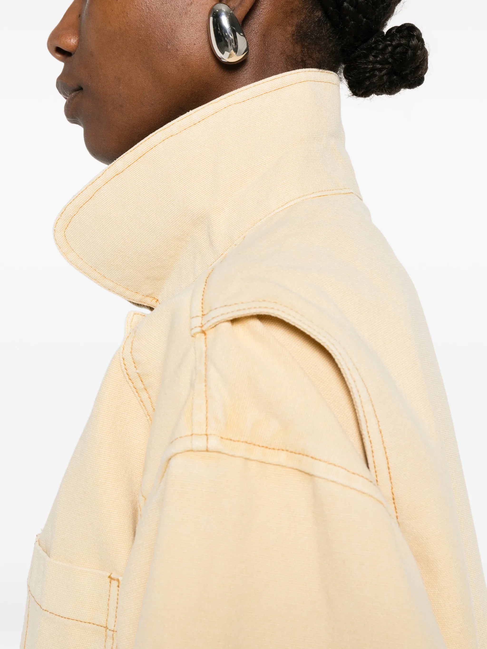 Pascual contrast-collar coat
