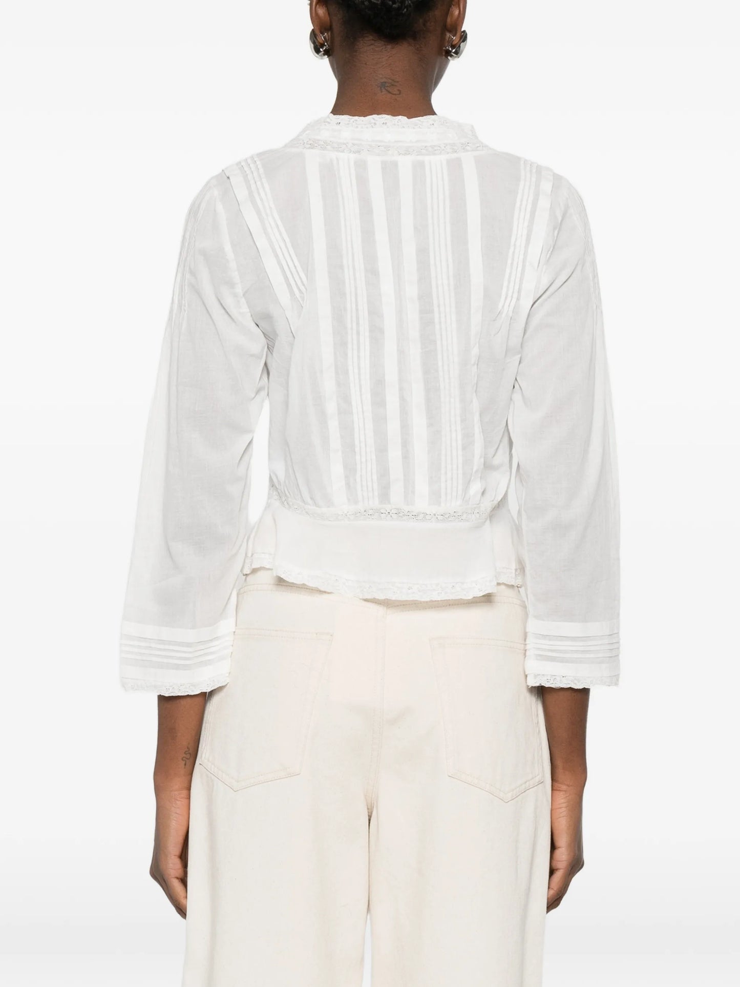 Hillock lace-detail blouse