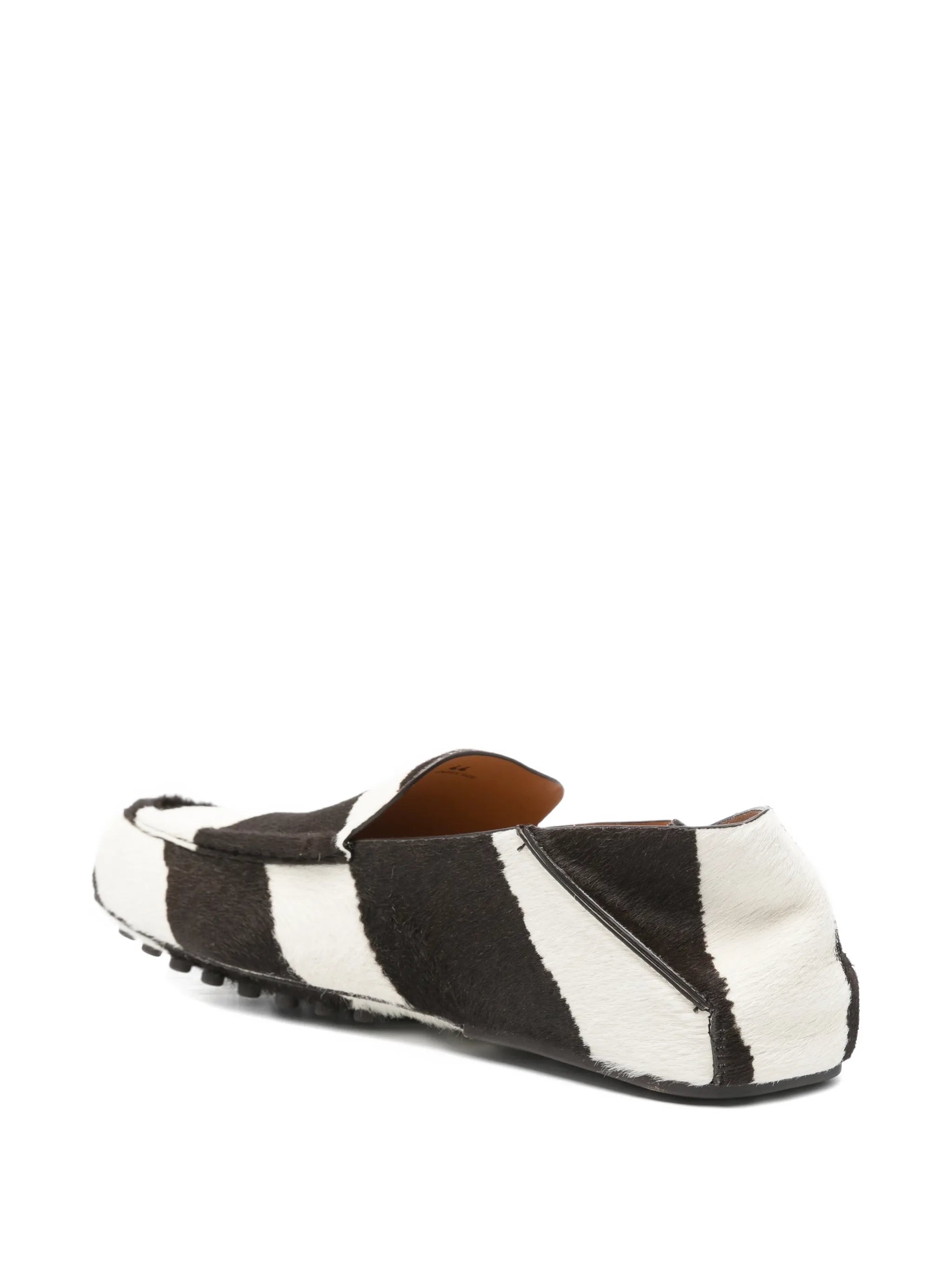 striped gommino loafers