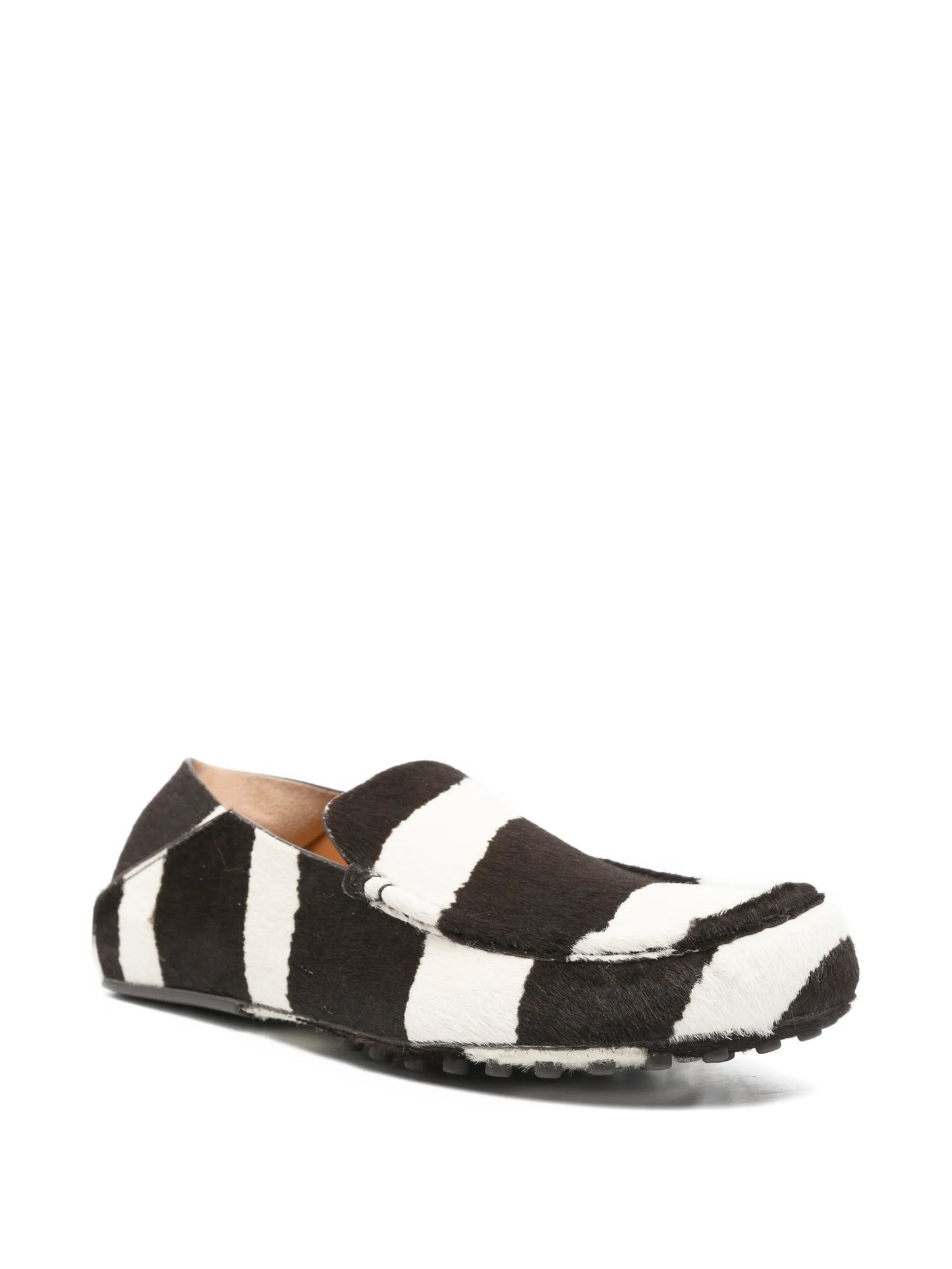 striped gommino loafers