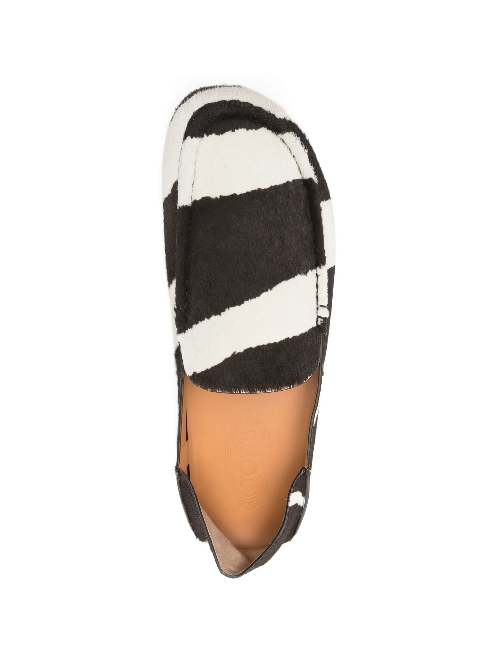 striped gommino loafers