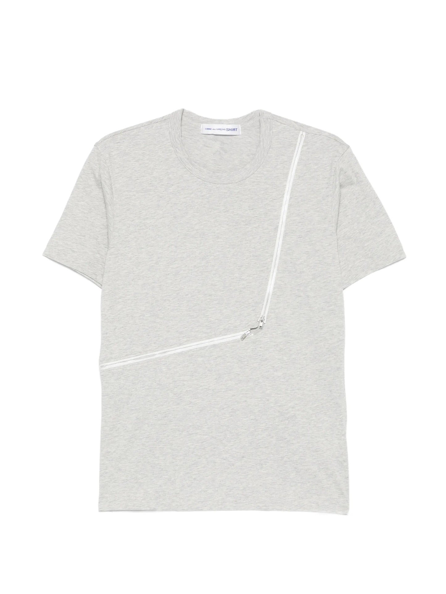 zip-detail cotton T-shirt