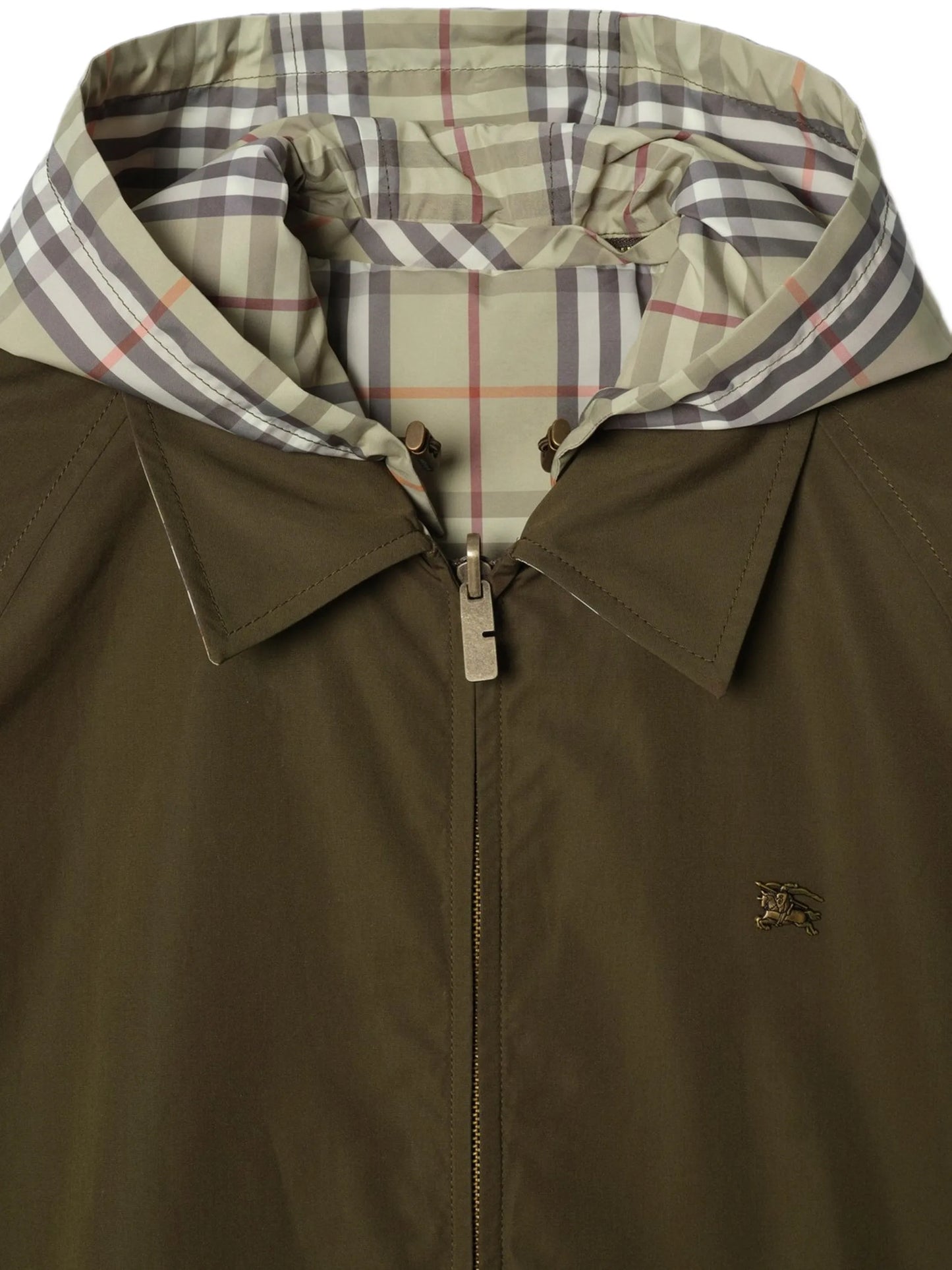 check hooded jacket