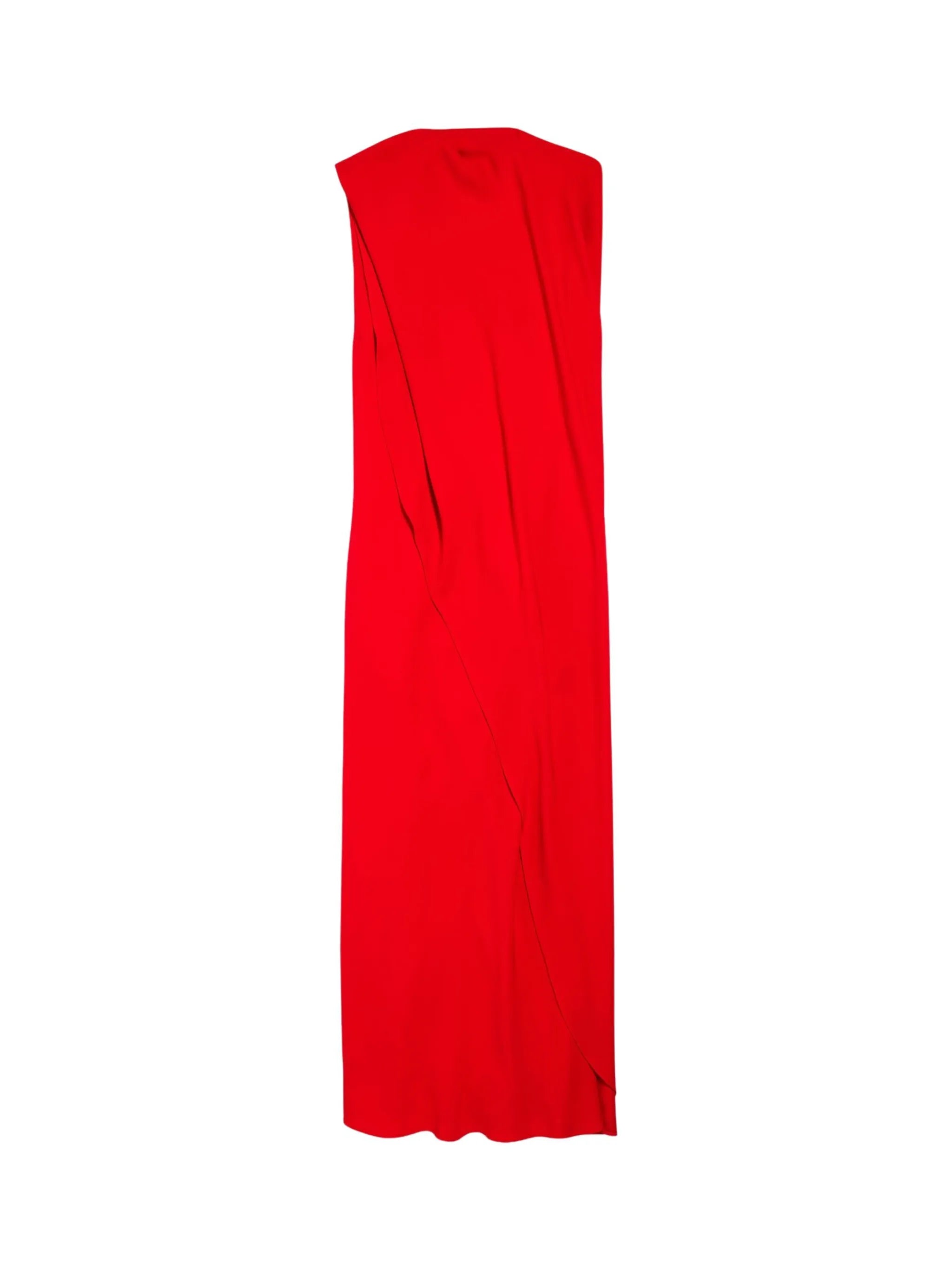 draped sleeveless midi dress