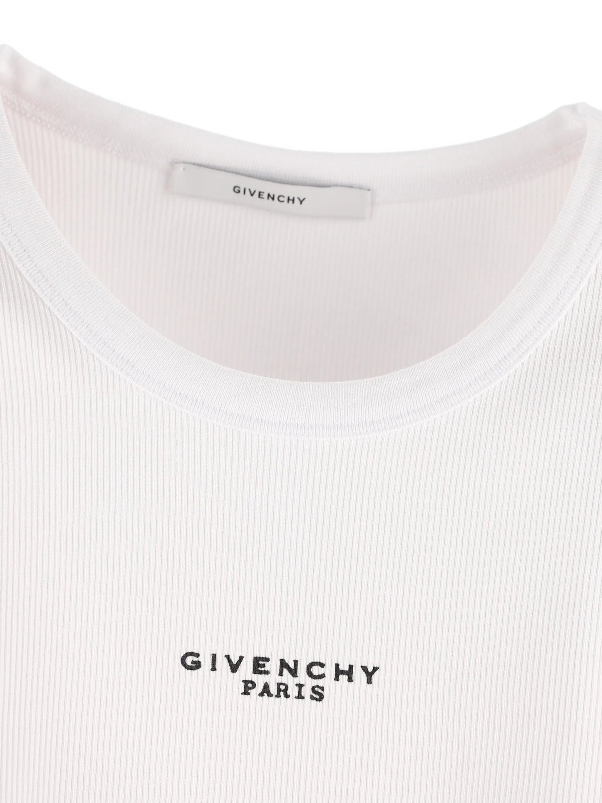 logo ribbed tank top
