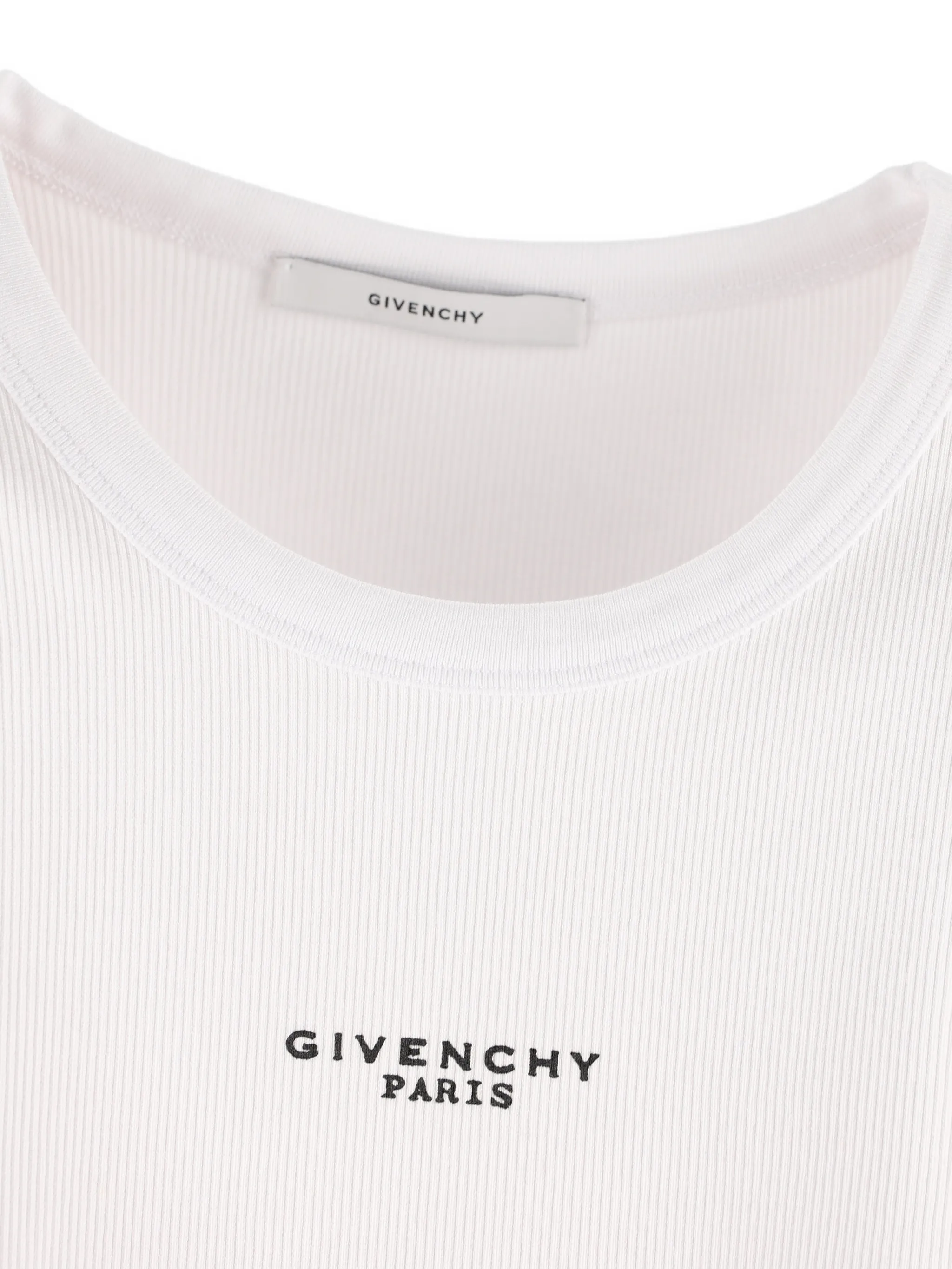 slim fit tank top in cotton with Givenchy Paris print