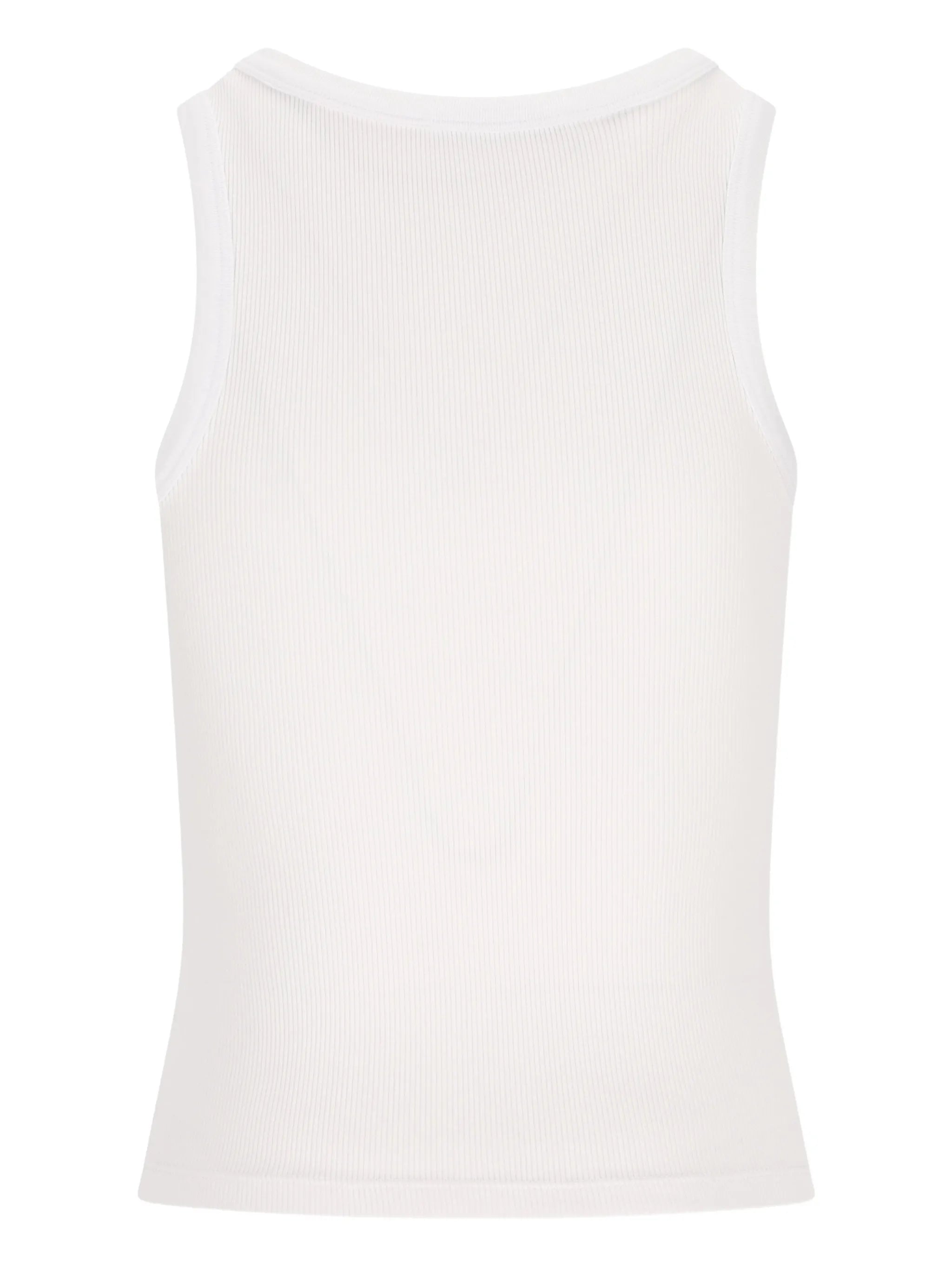 logo ribbed tank top