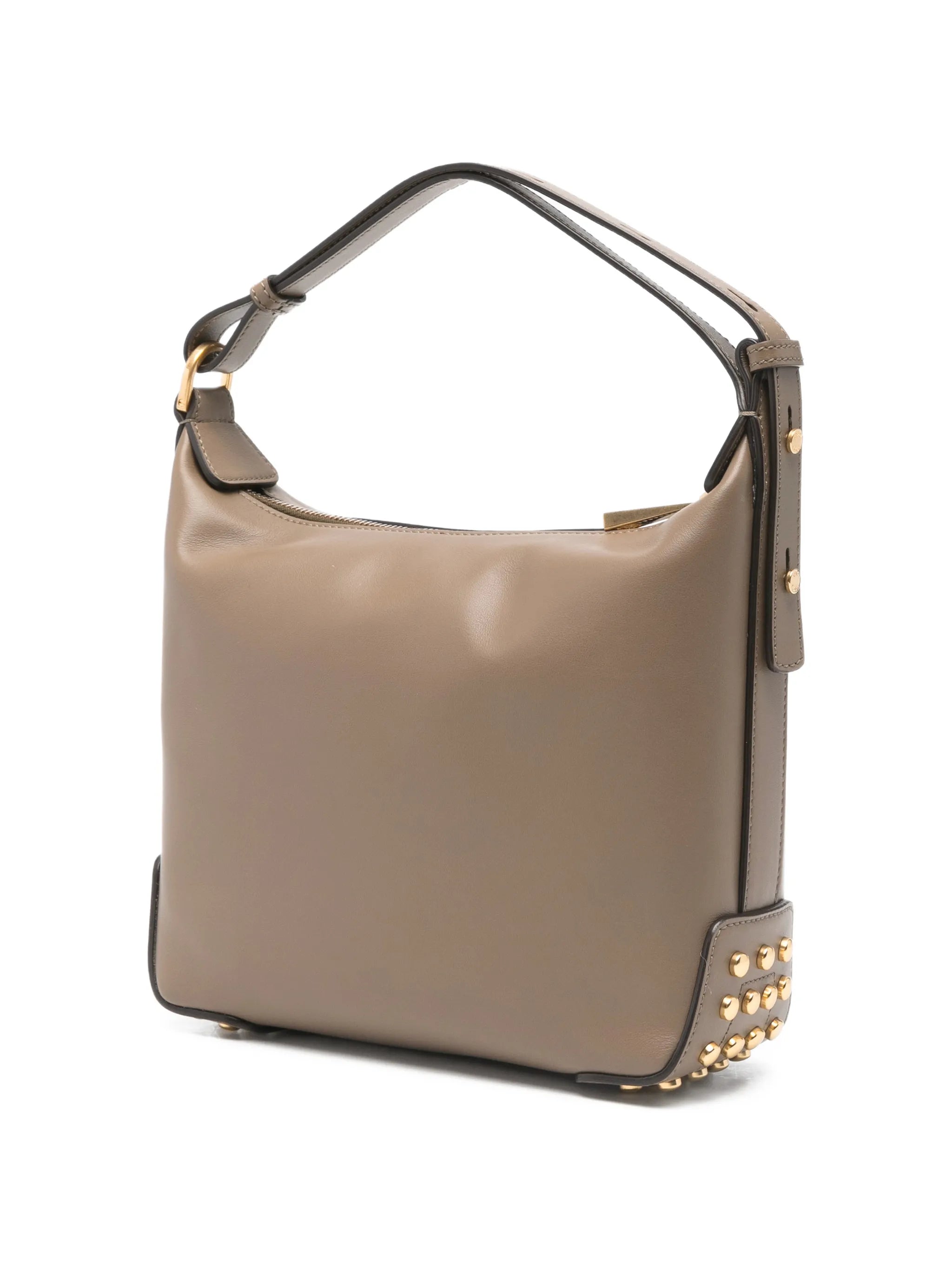 medium studded leather bucket bag