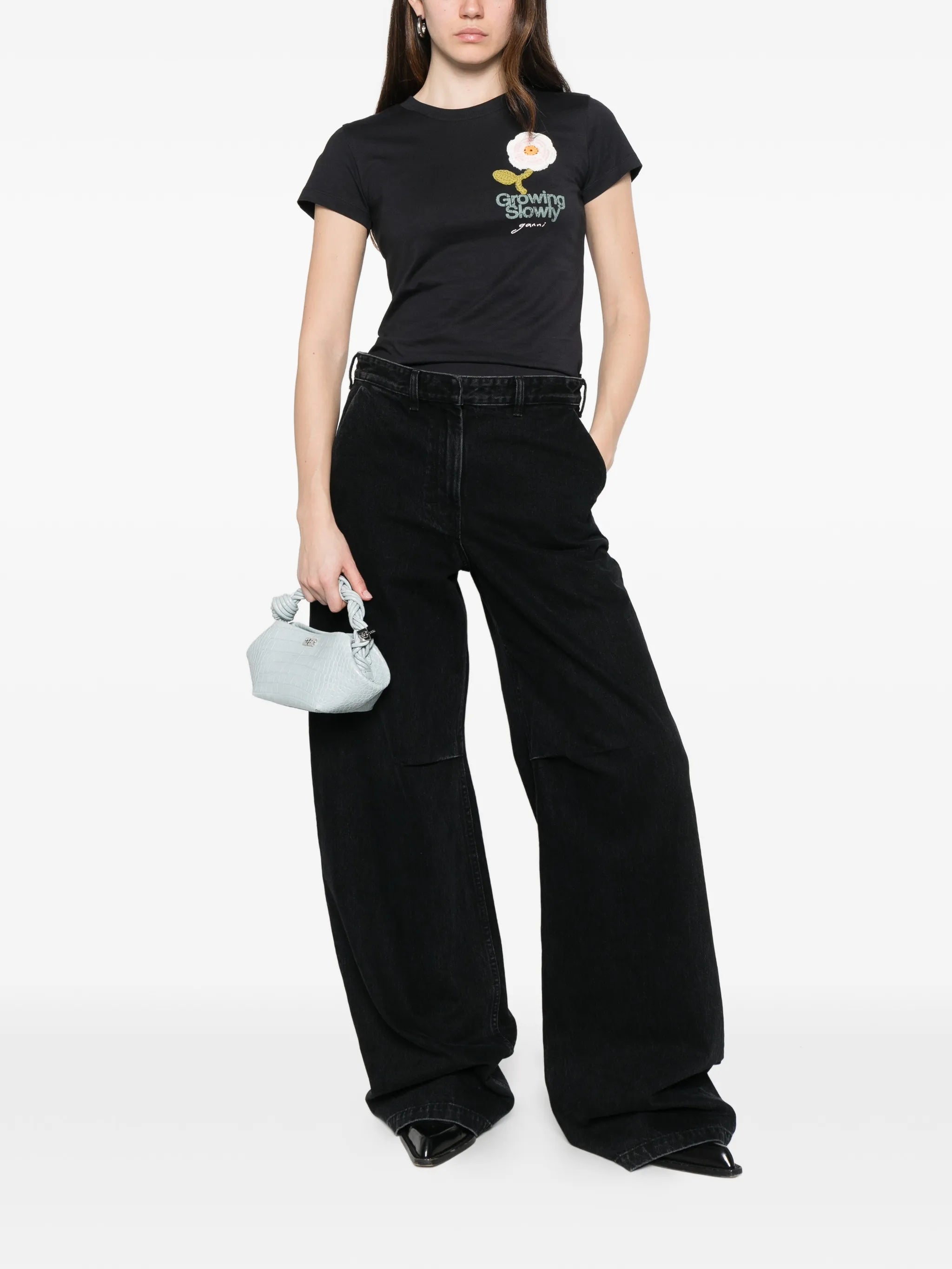 crochet-patch baby T-shirt