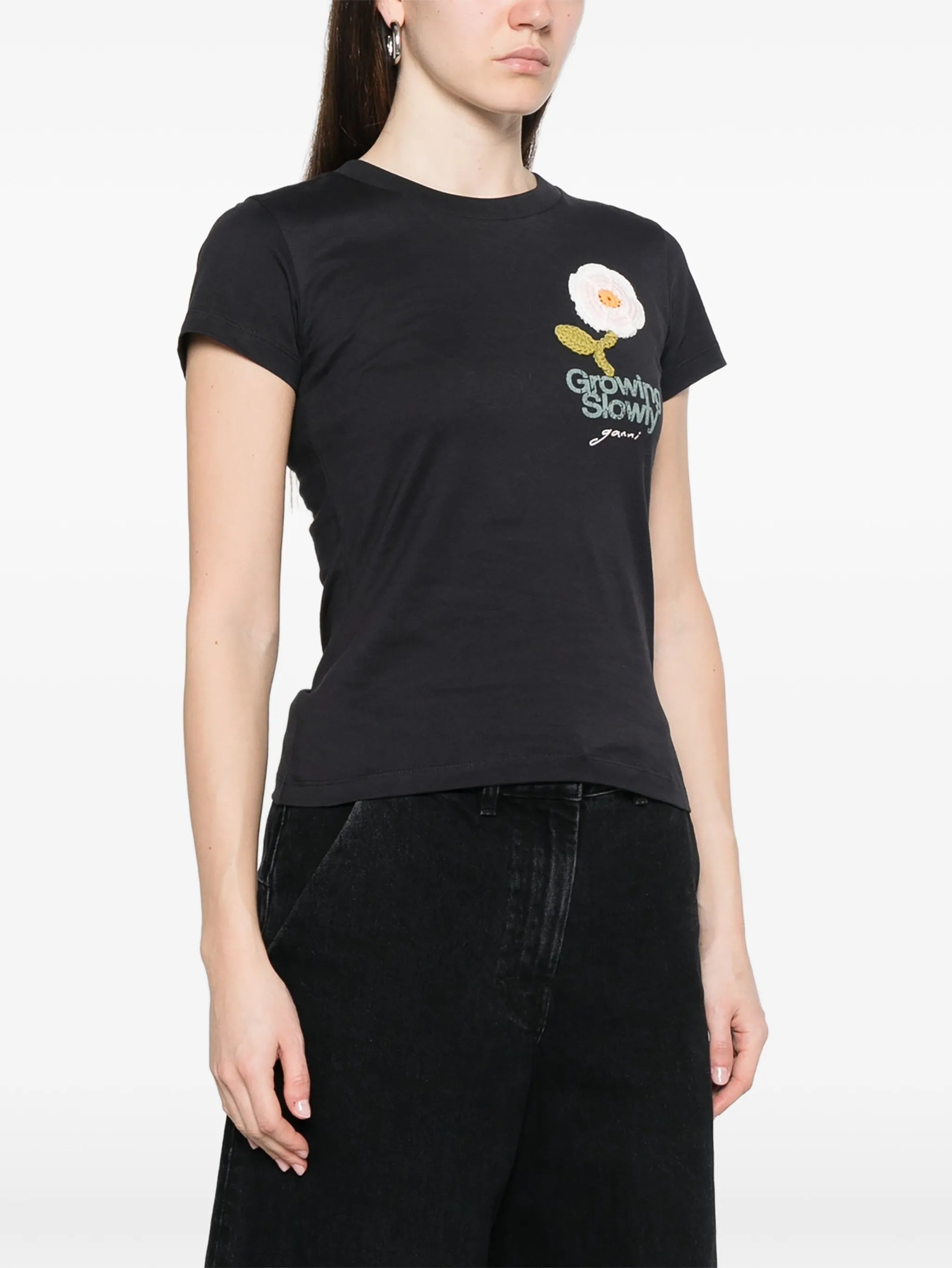 crochet-patch baby T-shirt
