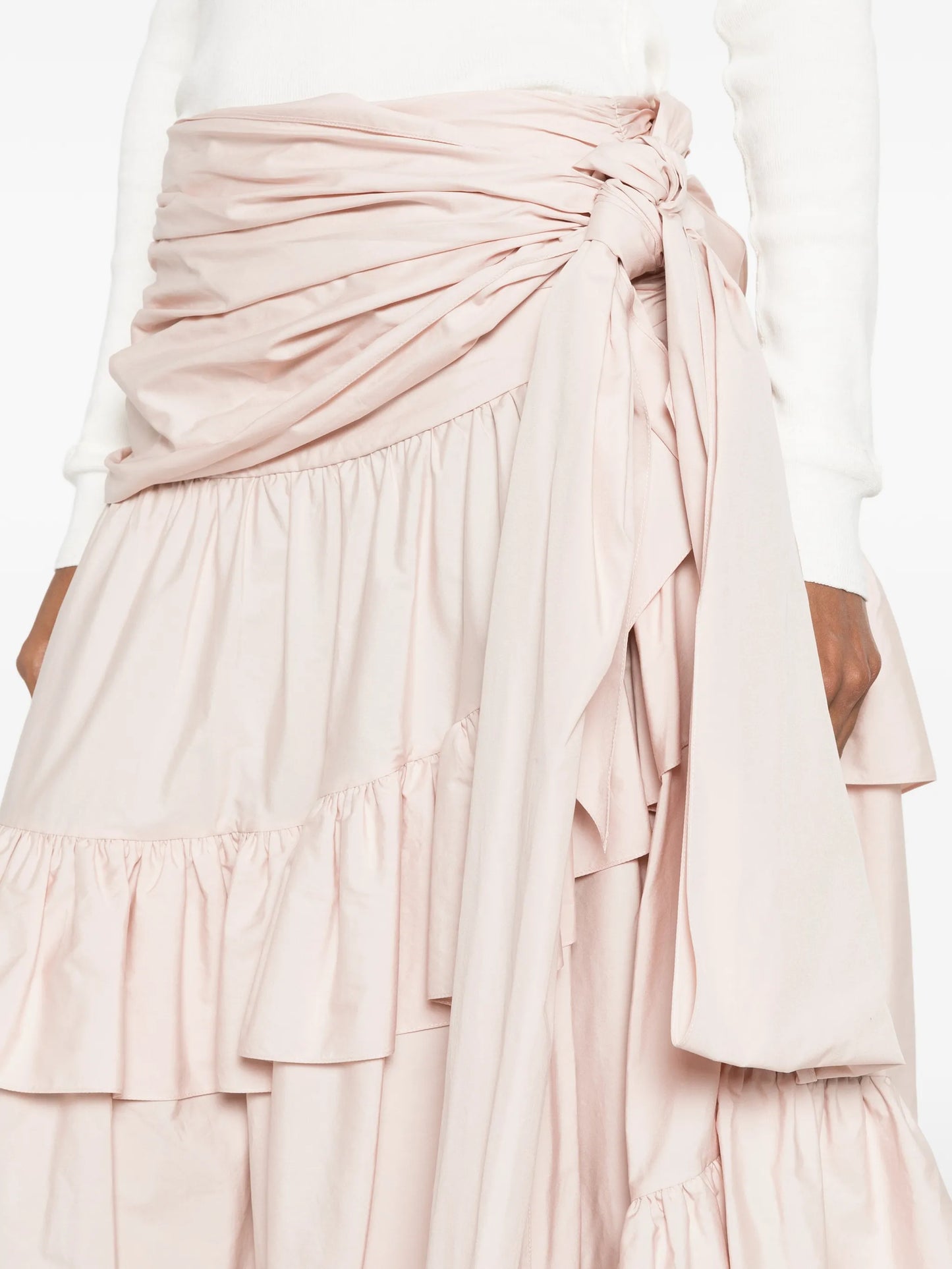 ruffled tiered maxi skirt