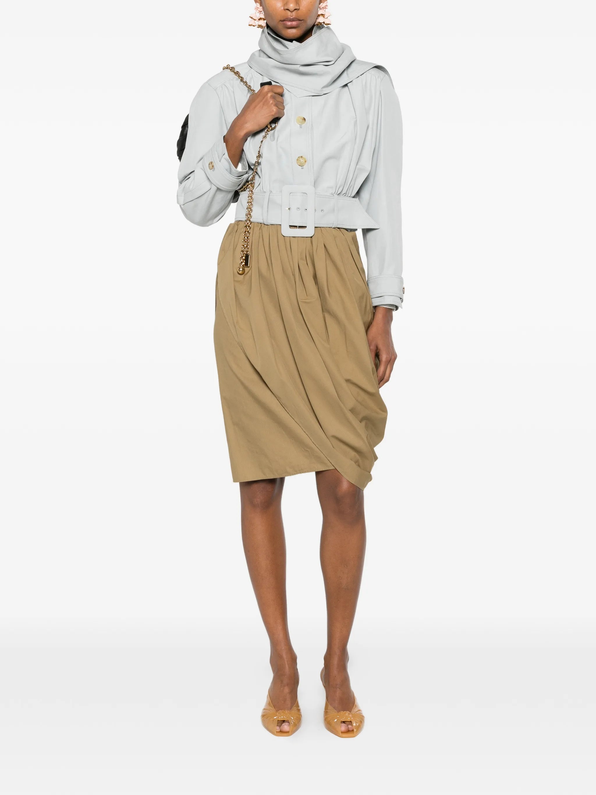 draped pleated skirt