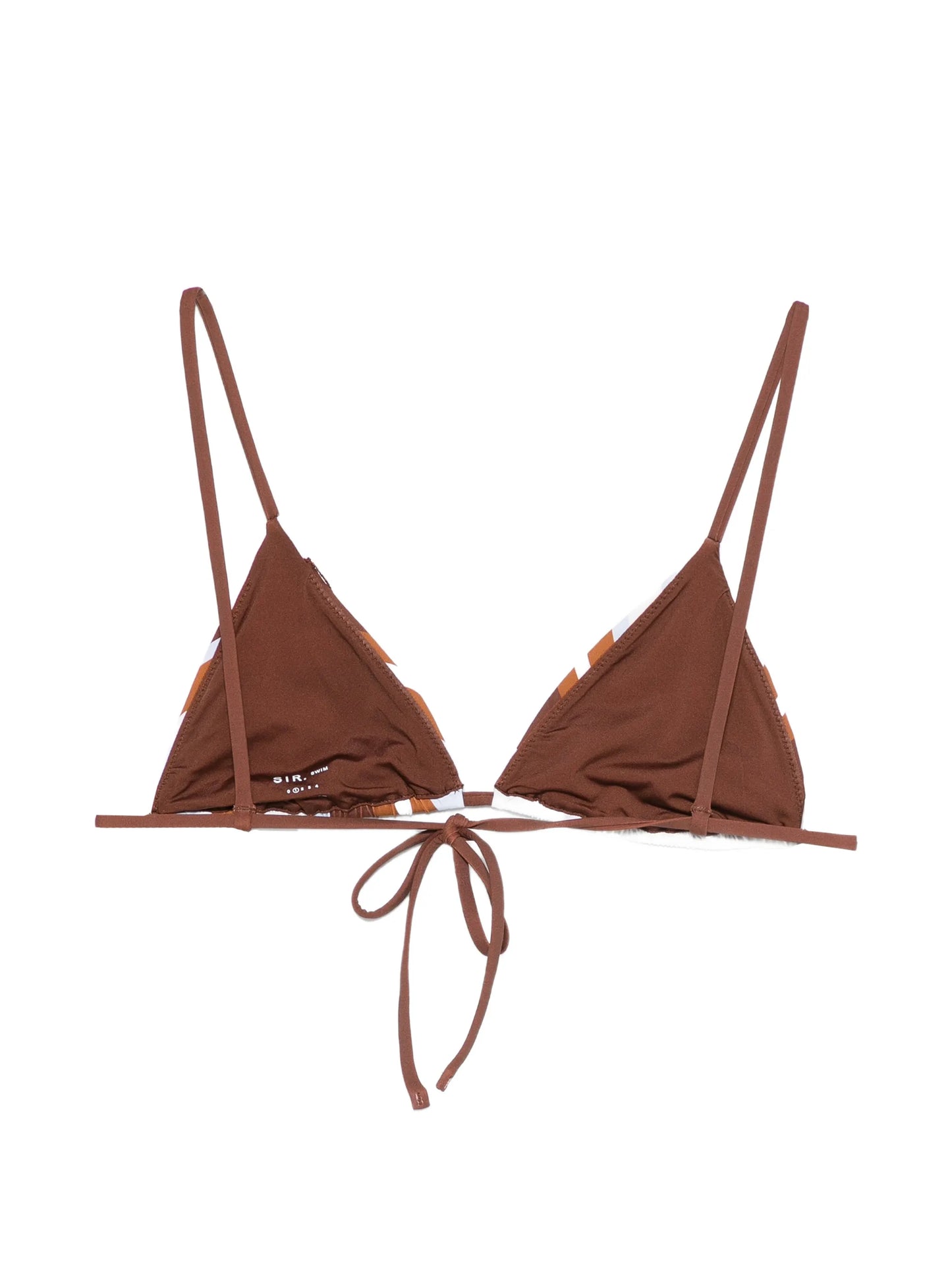 Marais striped-pattern bikini top