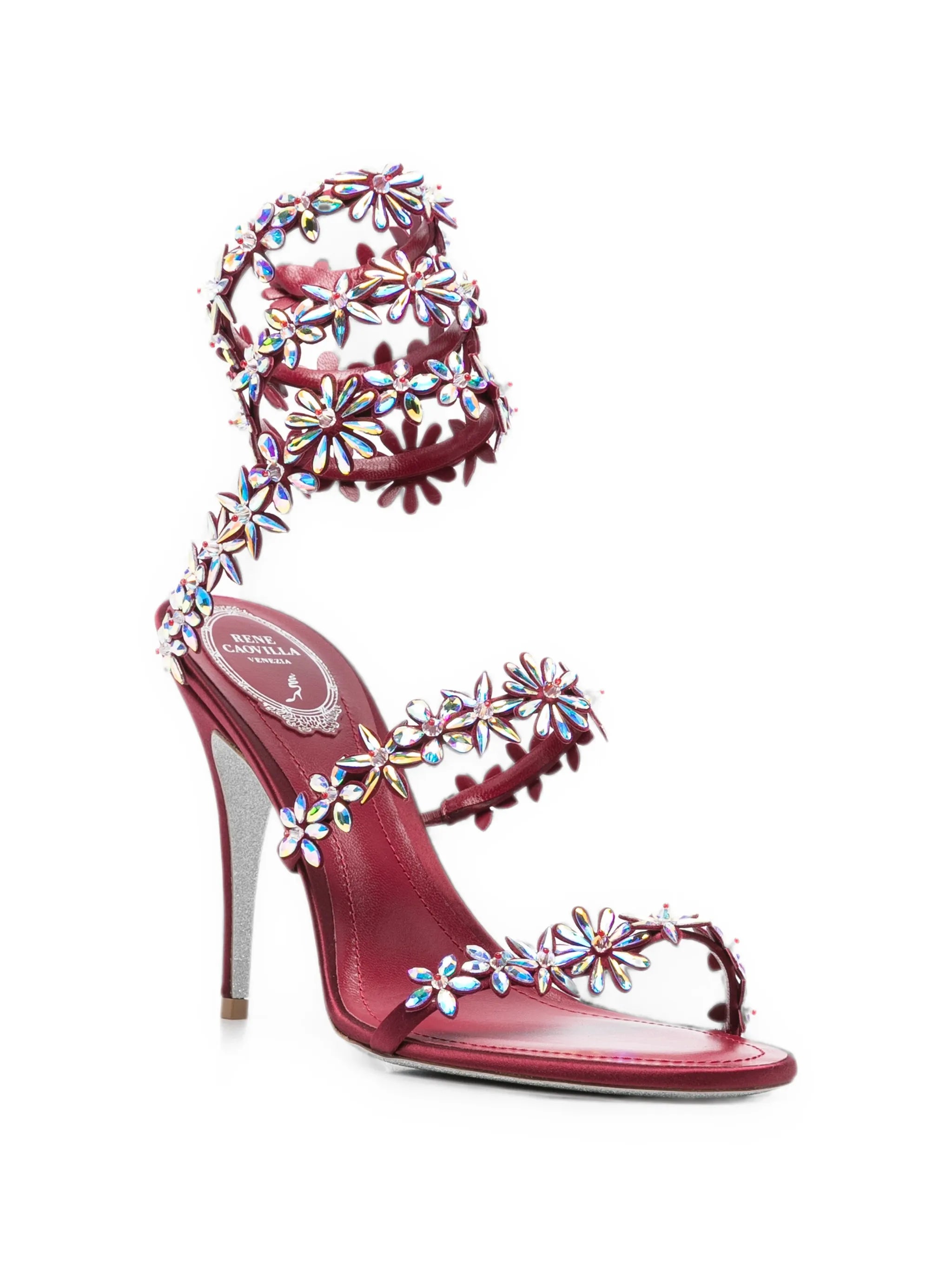 Eva crystal-embellished heeled sandals