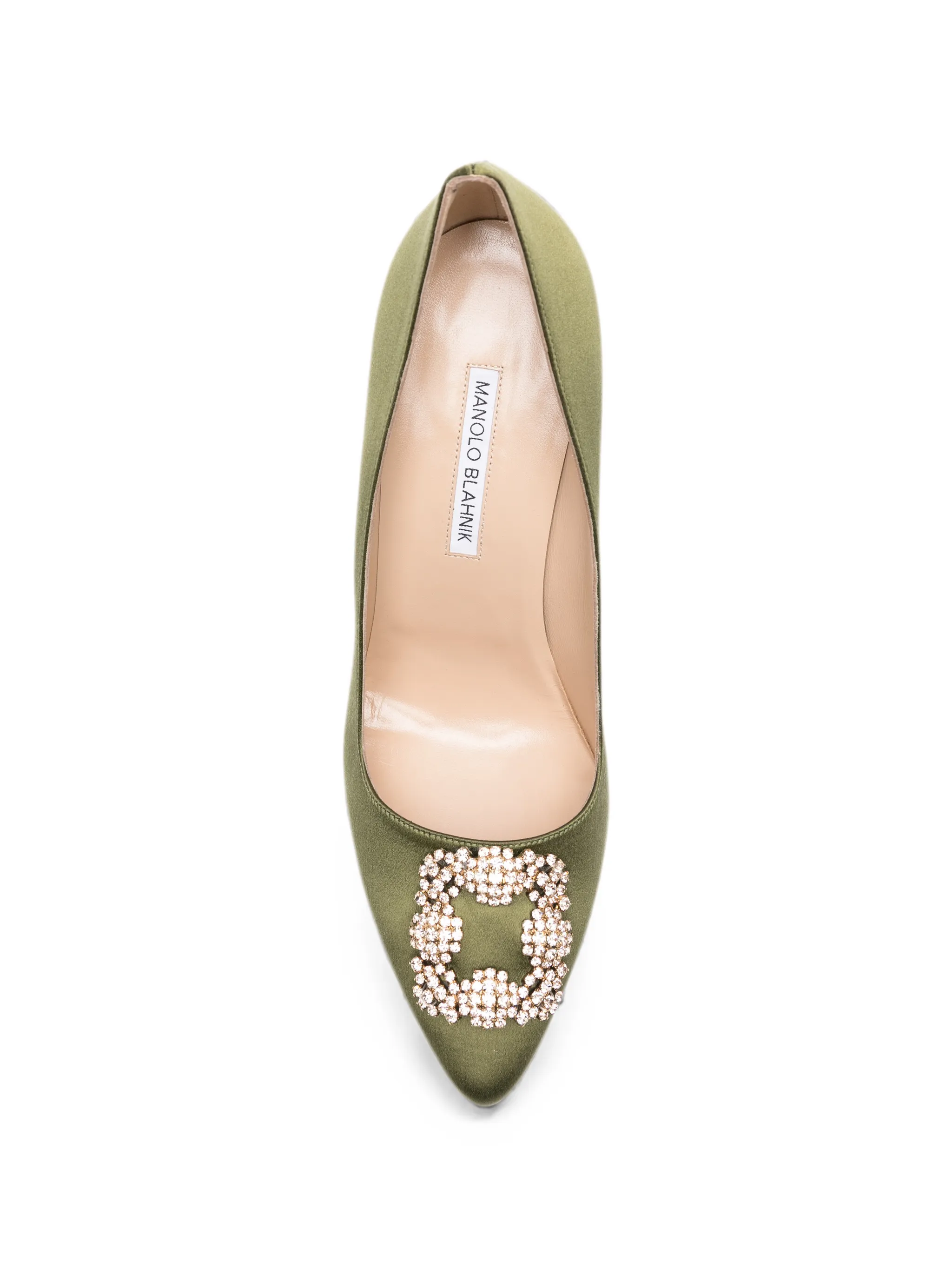 Hangisi crystal-buckle pumps