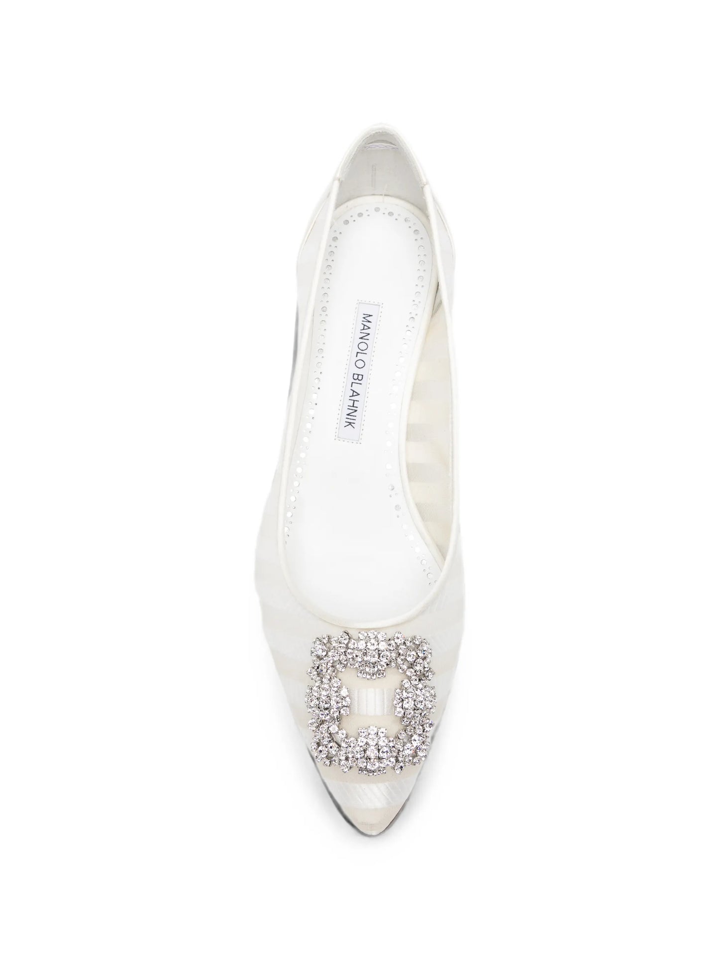 Hangisi crystal-buckle pumps