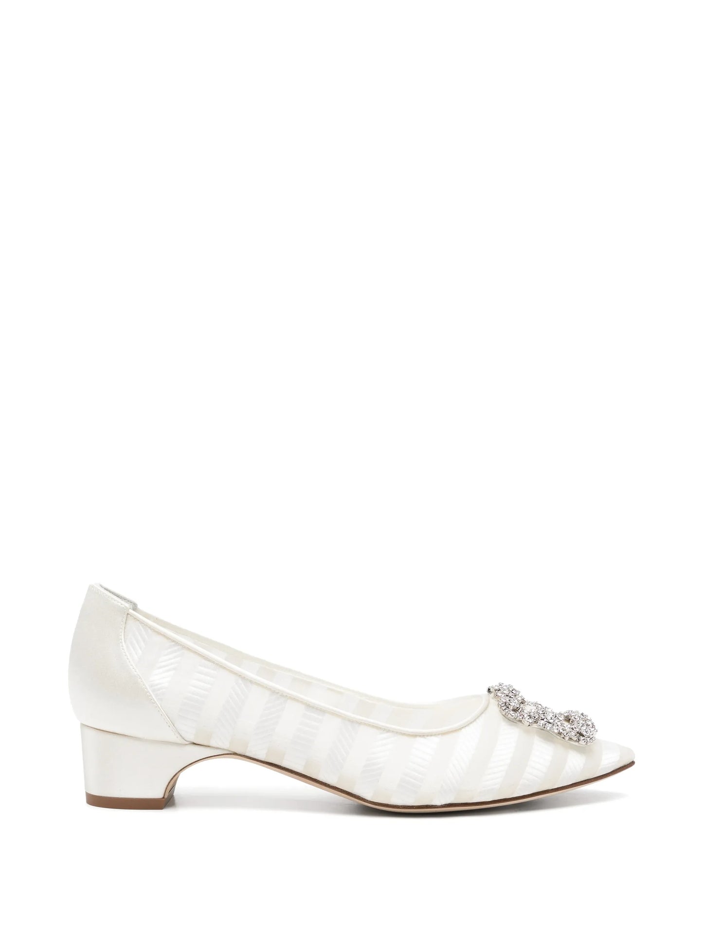 Hangisi crystal-buckle pumps