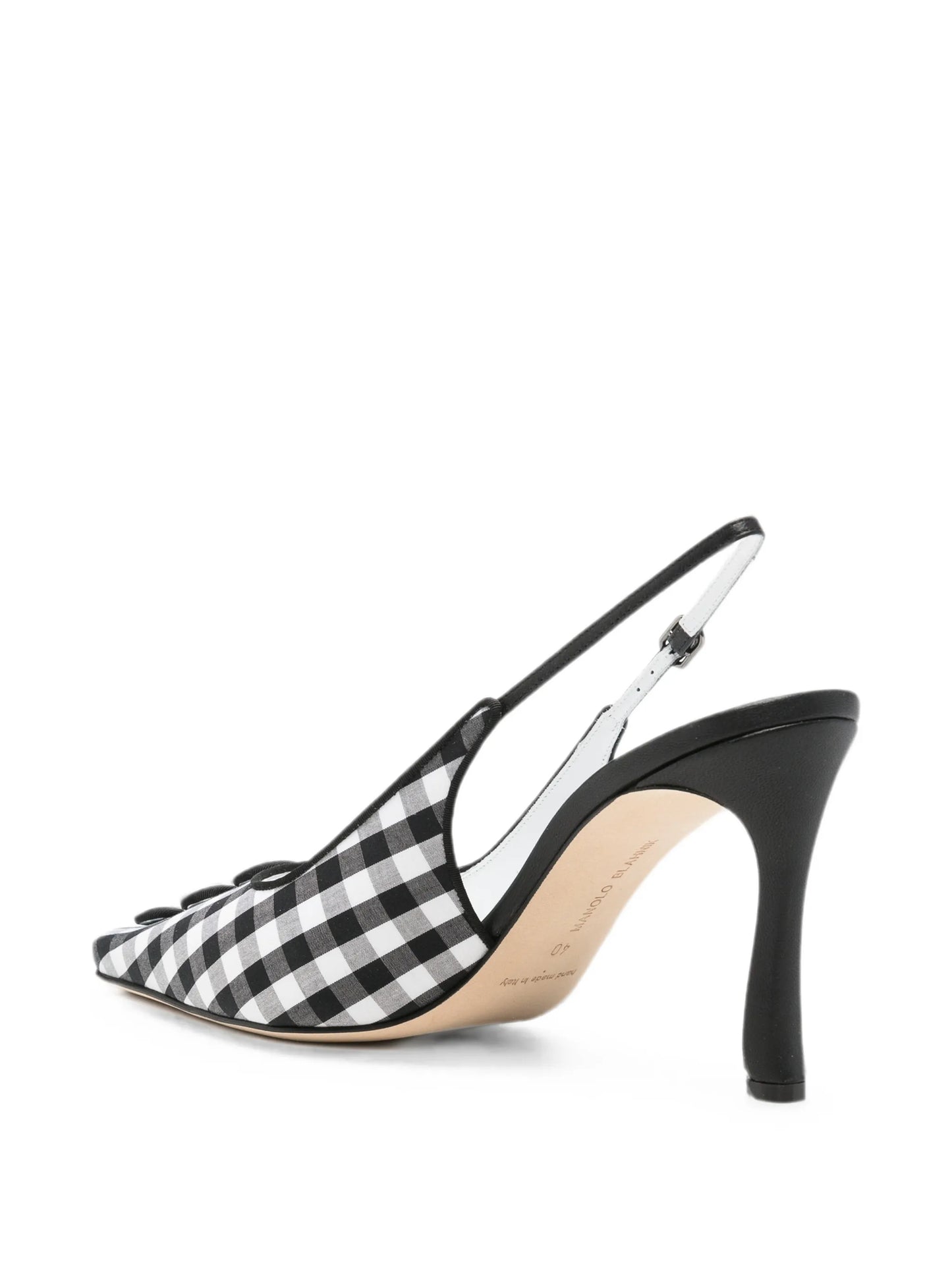 Alexa check-pattern heeled pumps