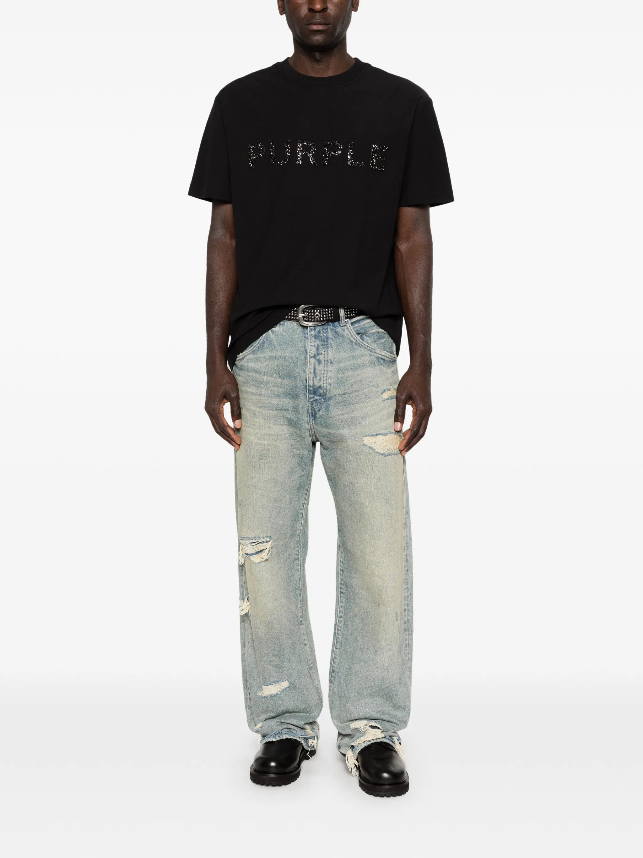 P018 destroyed baggy jeans