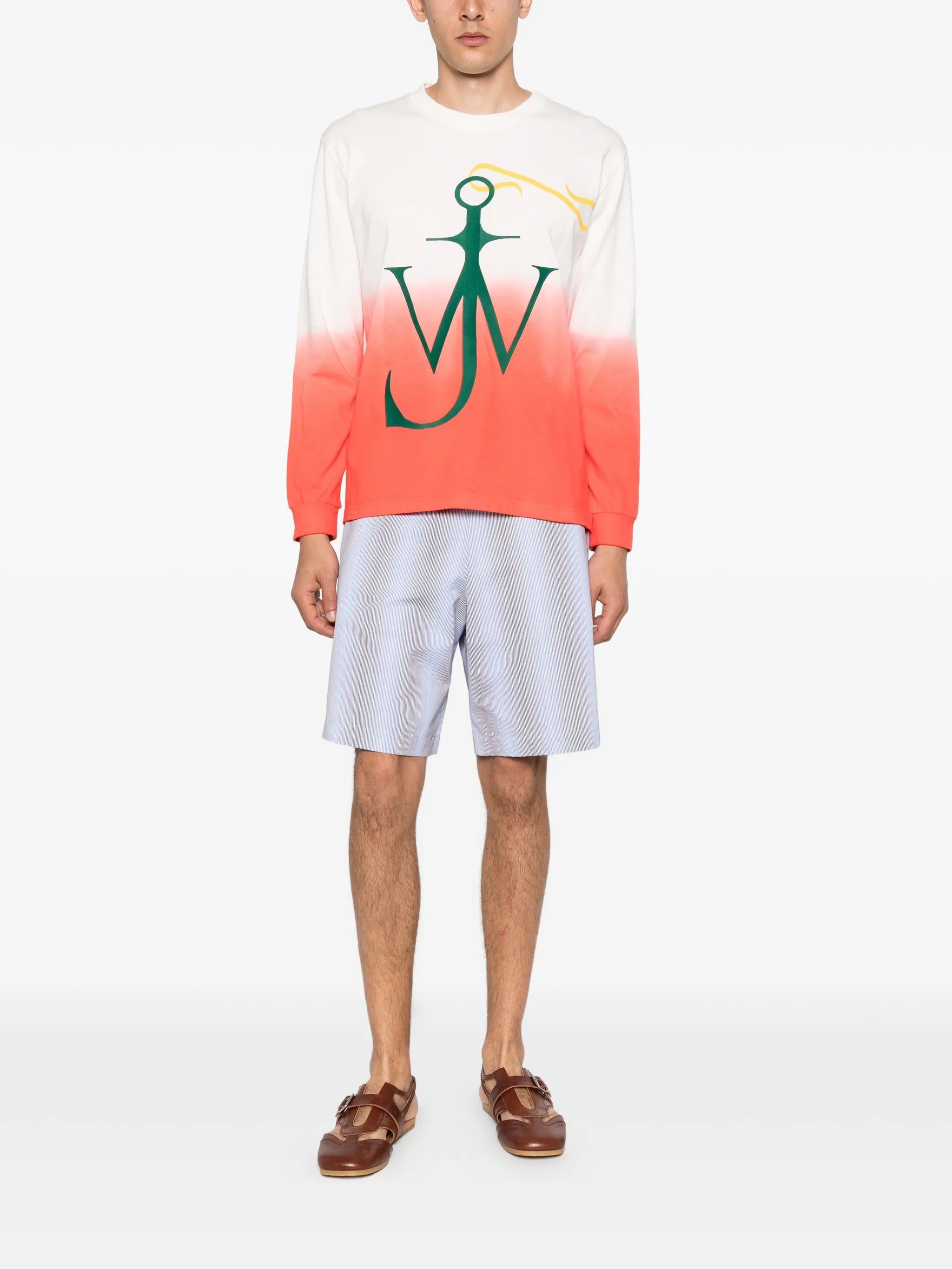 Dip Dye Anchor long-sleeve T-shirt