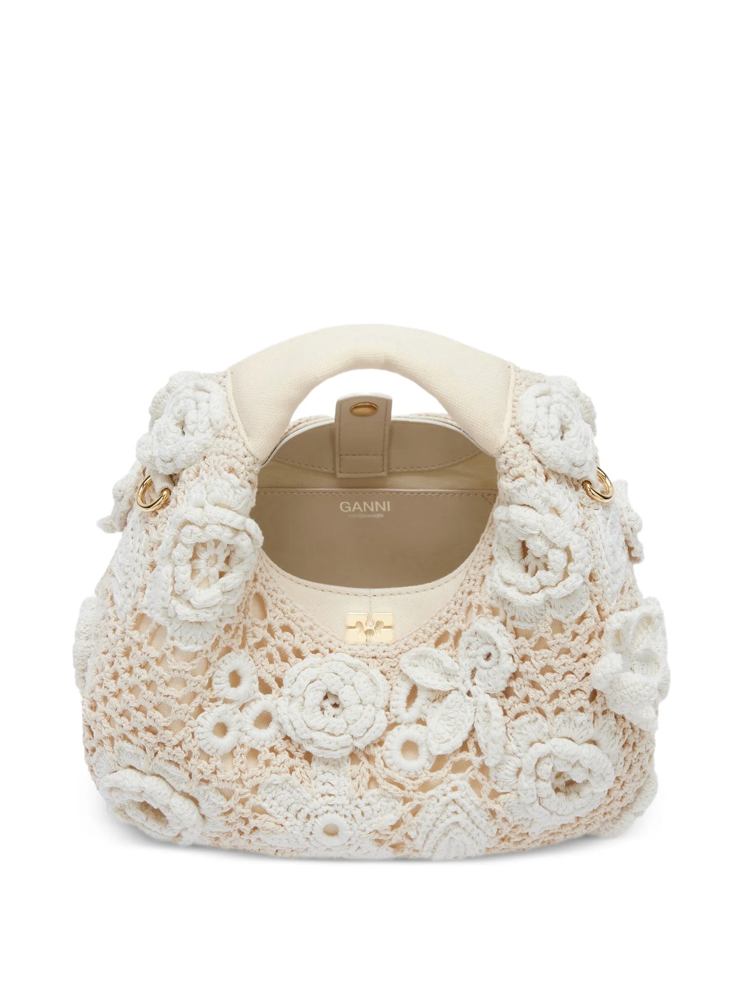 floral crochet mini bag