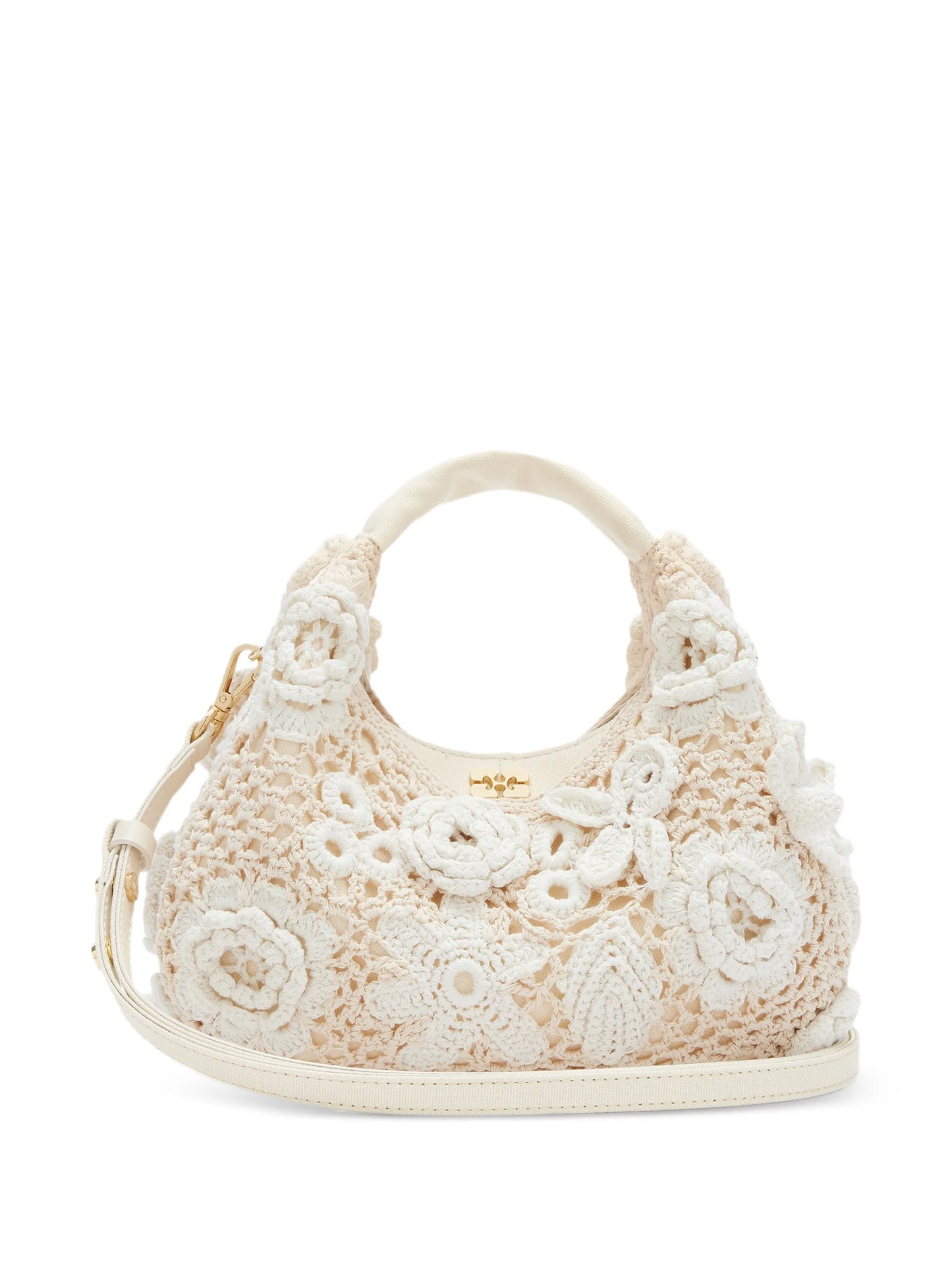 floral crochet mini bag