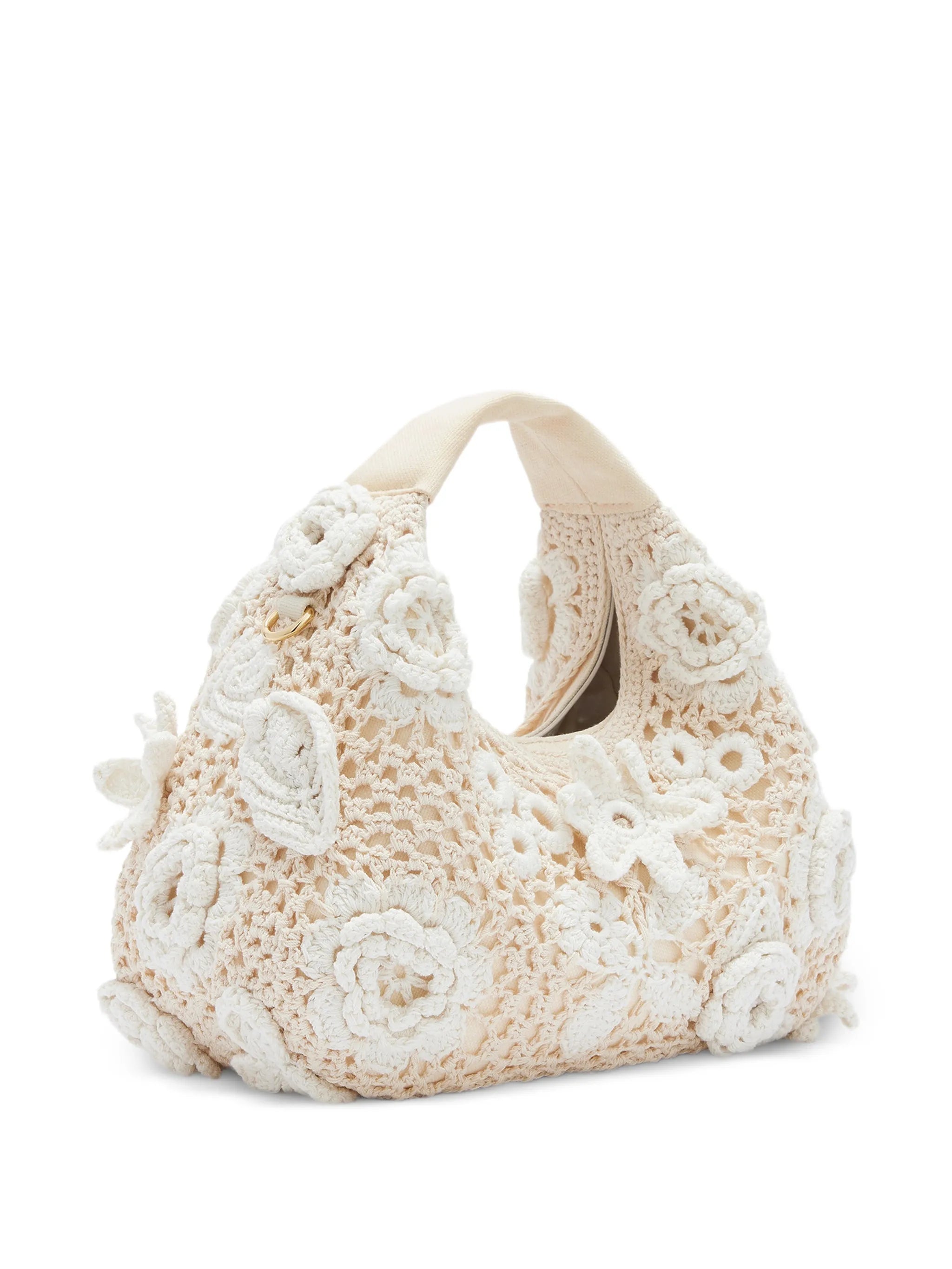 floral crochet mini bag