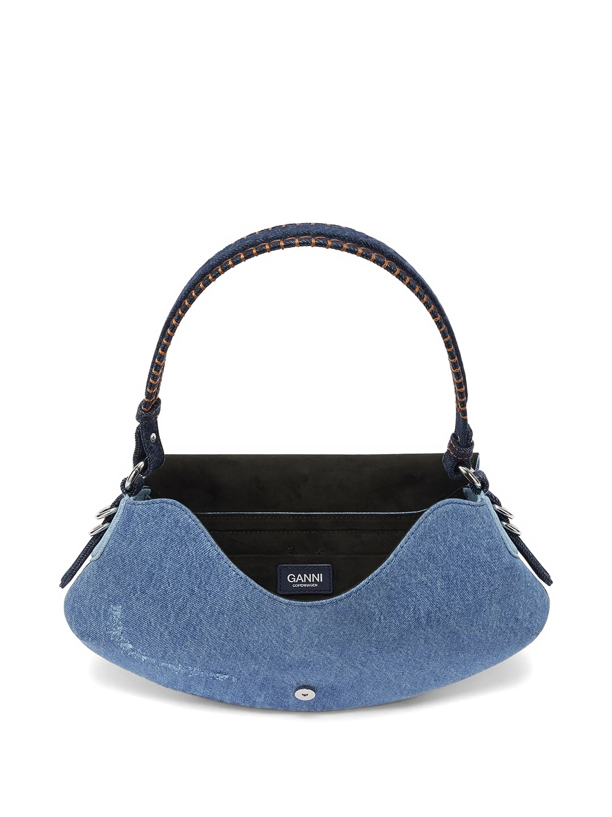 B-Kat logo-plaque denim tote bag