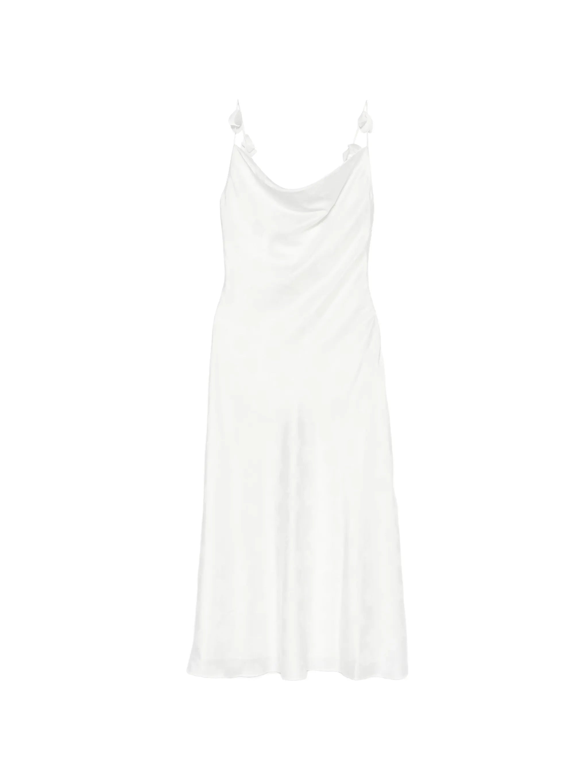 cowl-neck midi dress