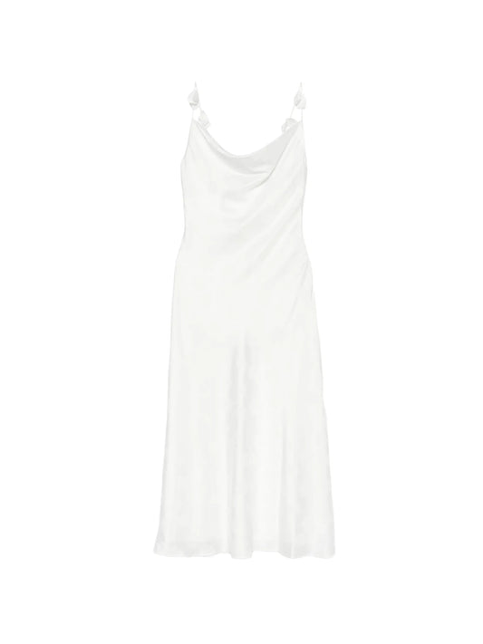cowl-neck midi dress