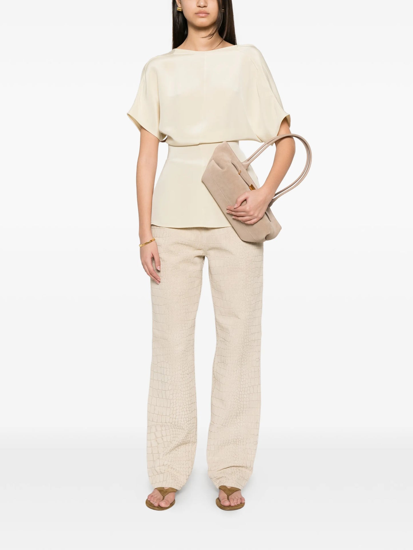 Anya boat-neck blouse