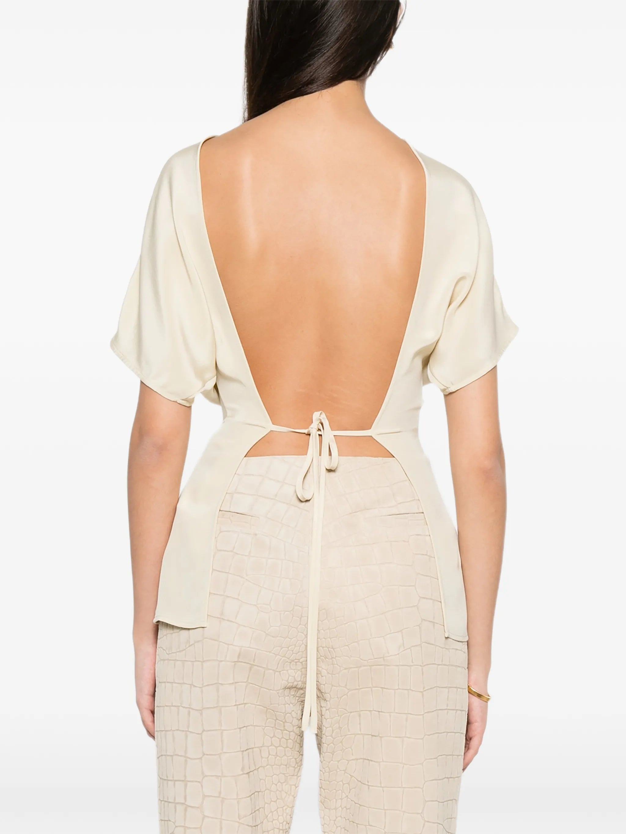 Anya boat-neck blouse