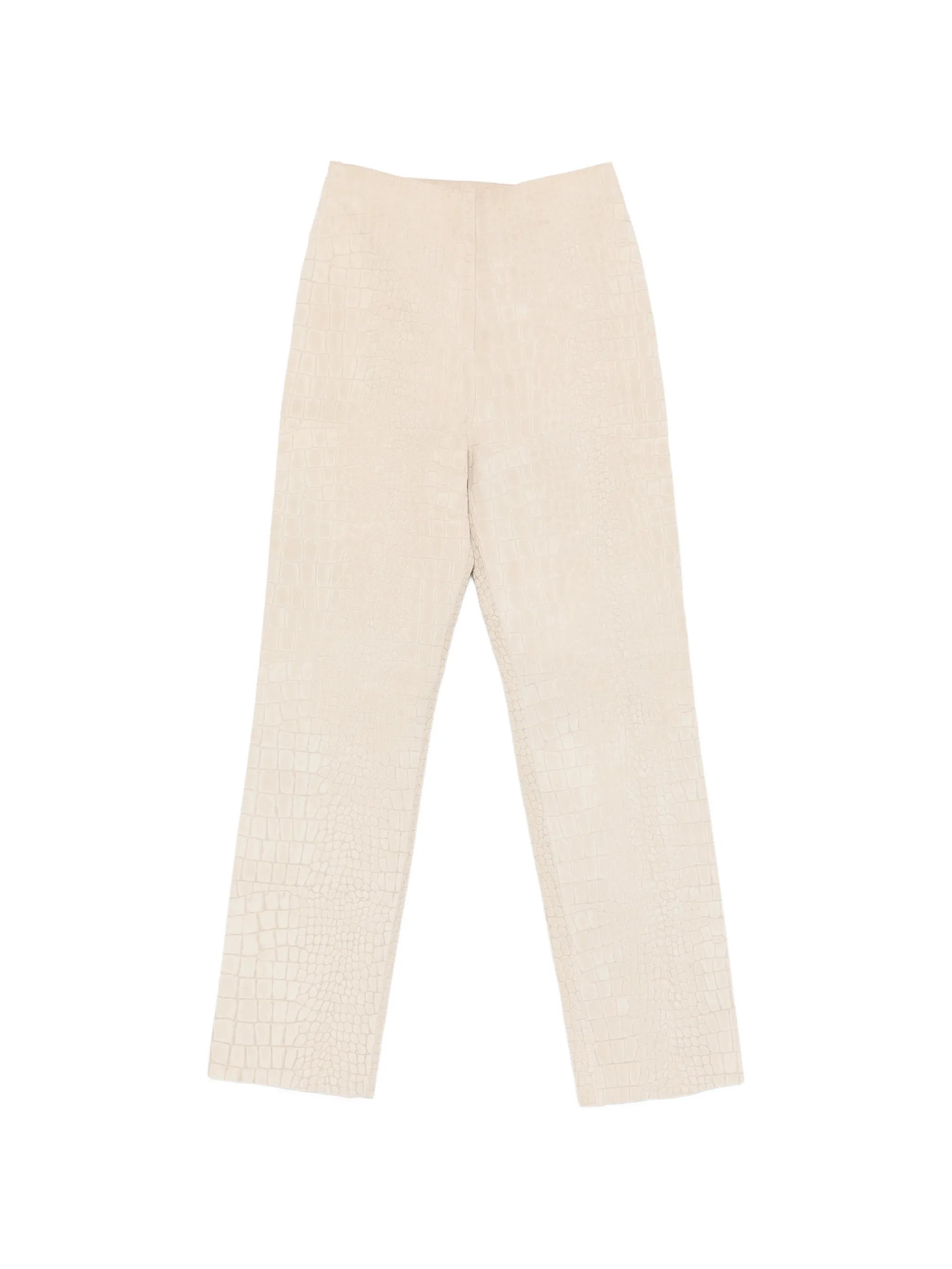 Tieve croc-effect trousers